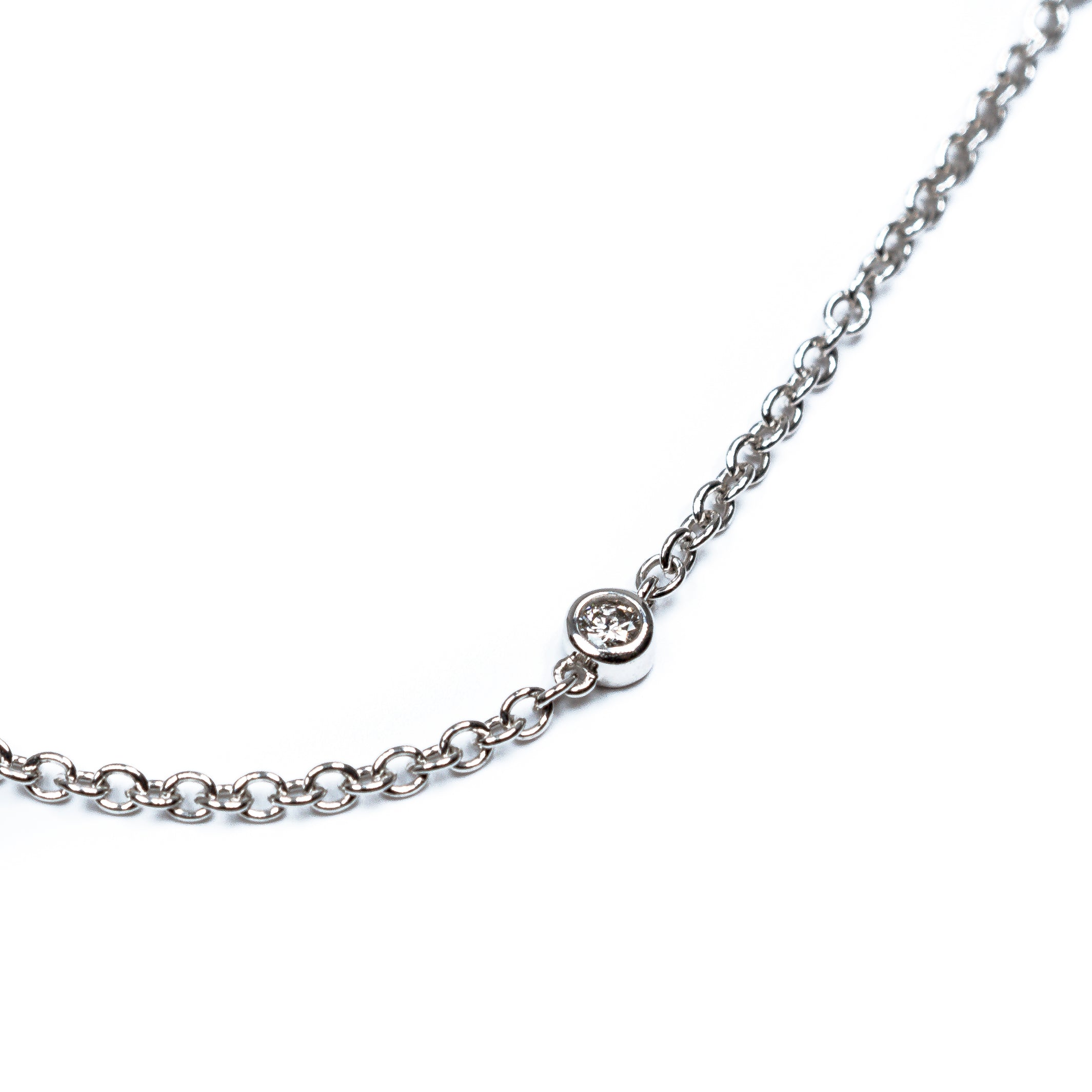 18kt wg 20" DBY necklace 15=0.