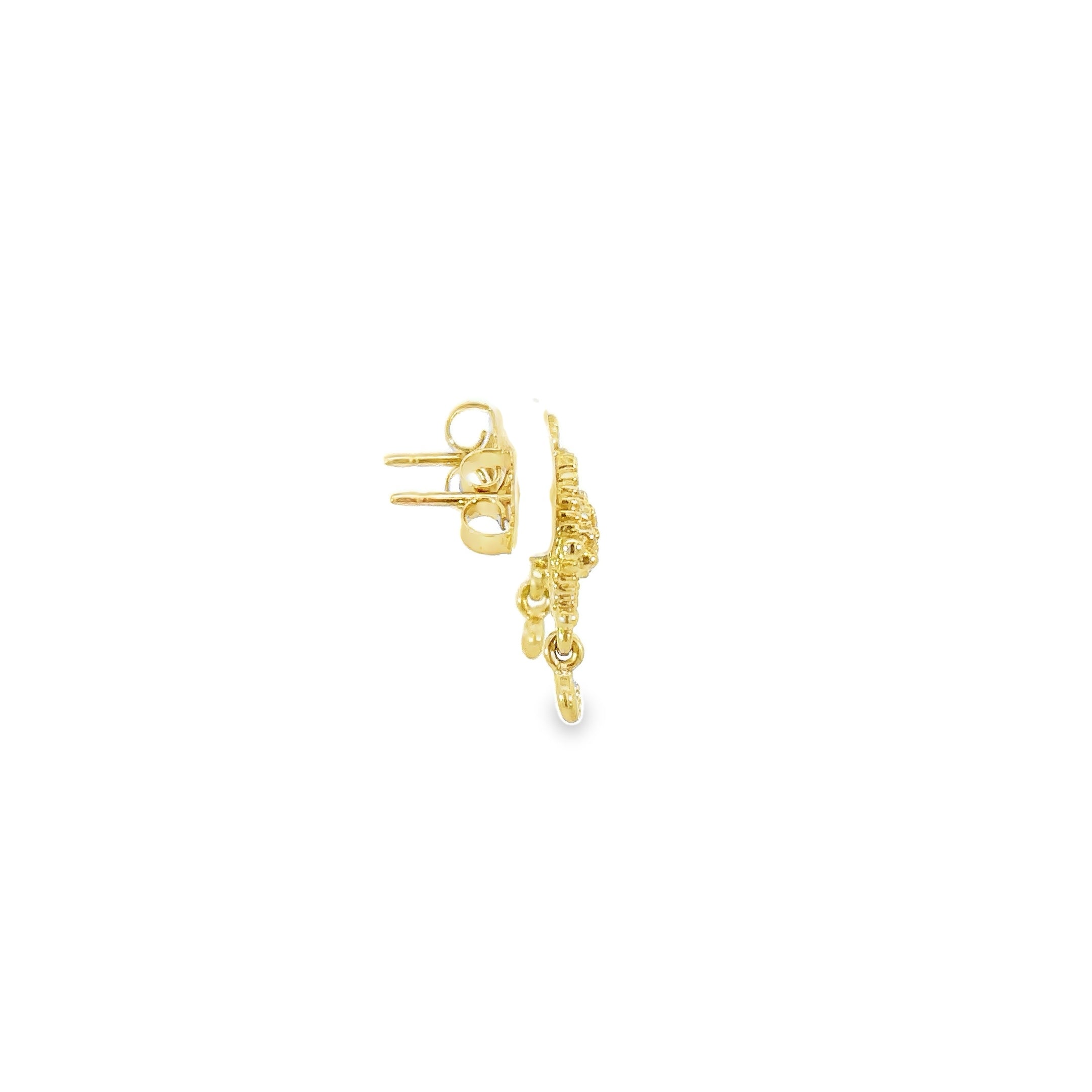 -E- 18kt yg Diamond Earrings