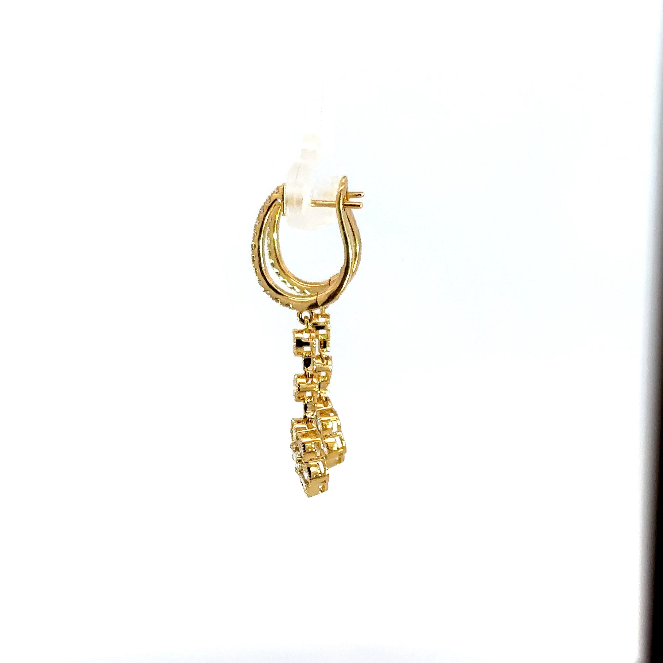 18kt yg Diamond Flower Dangle