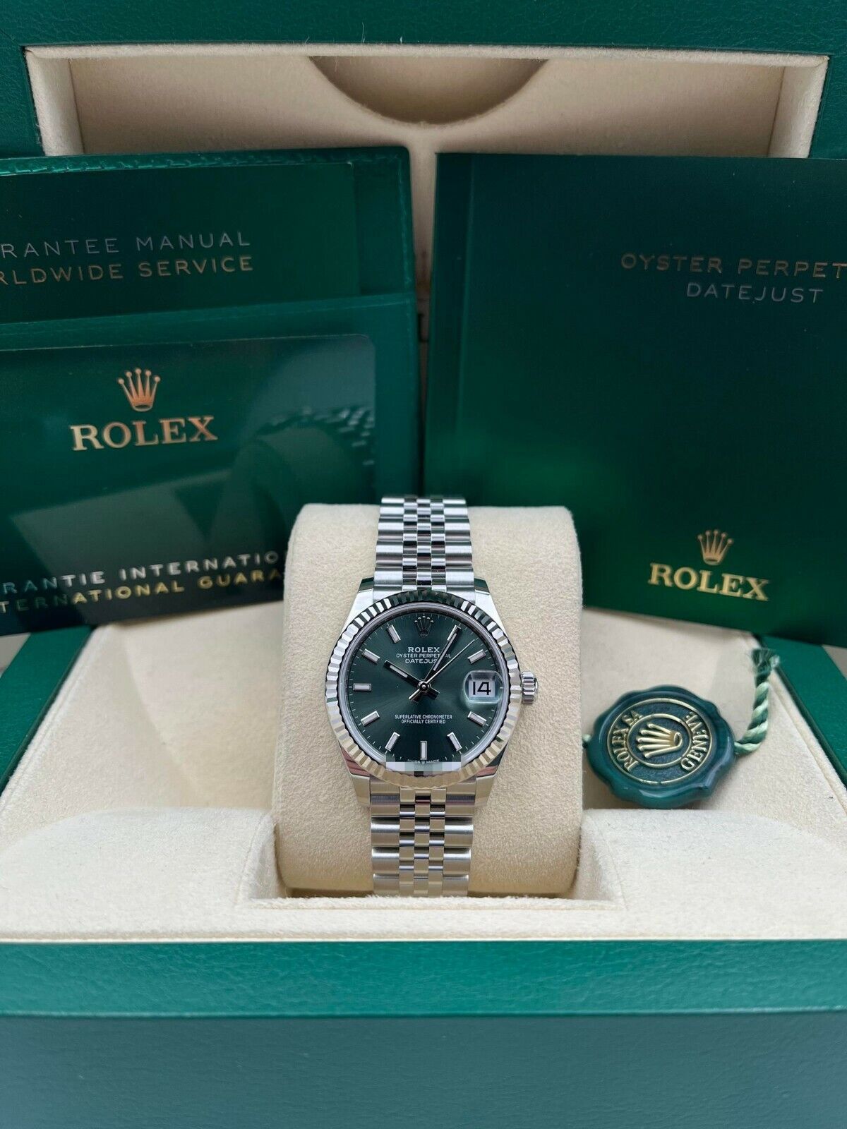Rolex Datejust 278274 Green Dial 31mm Unworn – Golden Anvil Jewelers