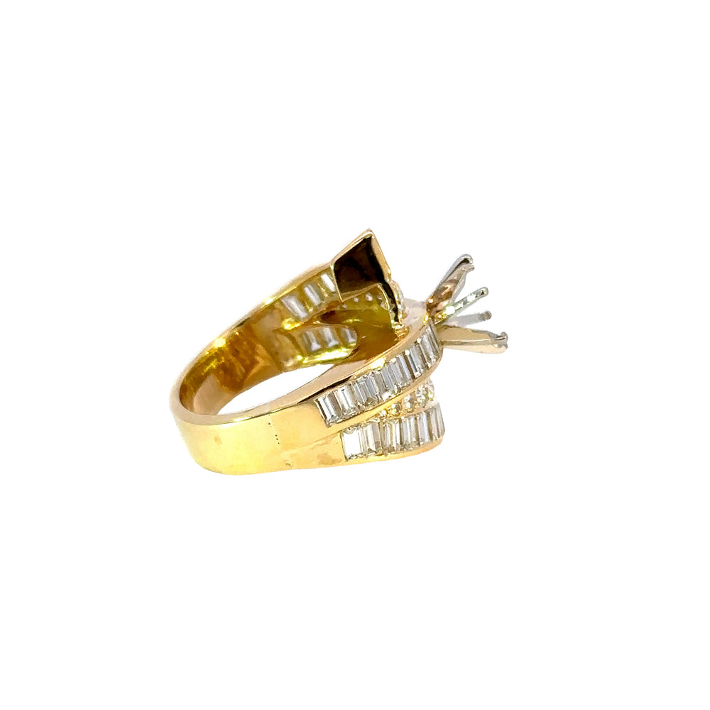 18kt yg engagement ring mounti