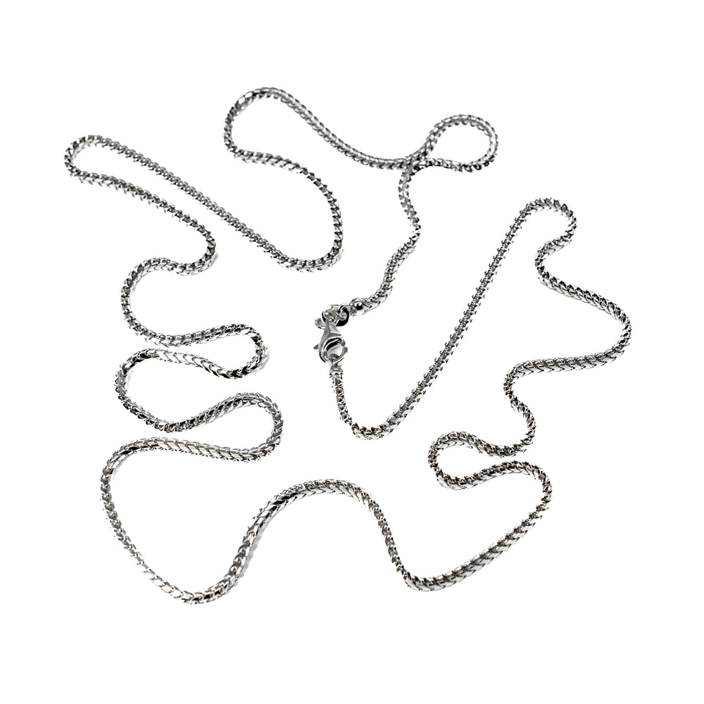 14kt White Gold Franco/ Wheat Chain 30in