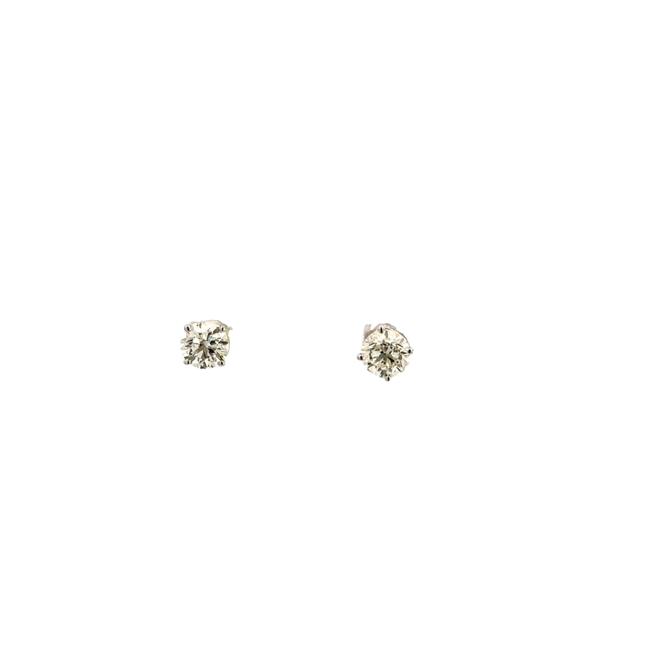 14k White Gold .75cttw Diamond Stud Earrings