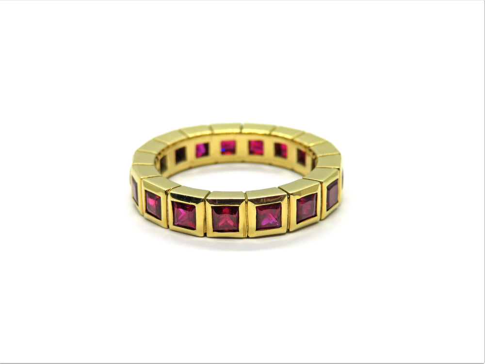 18kt Yellow Gold Ruby Eternity Band