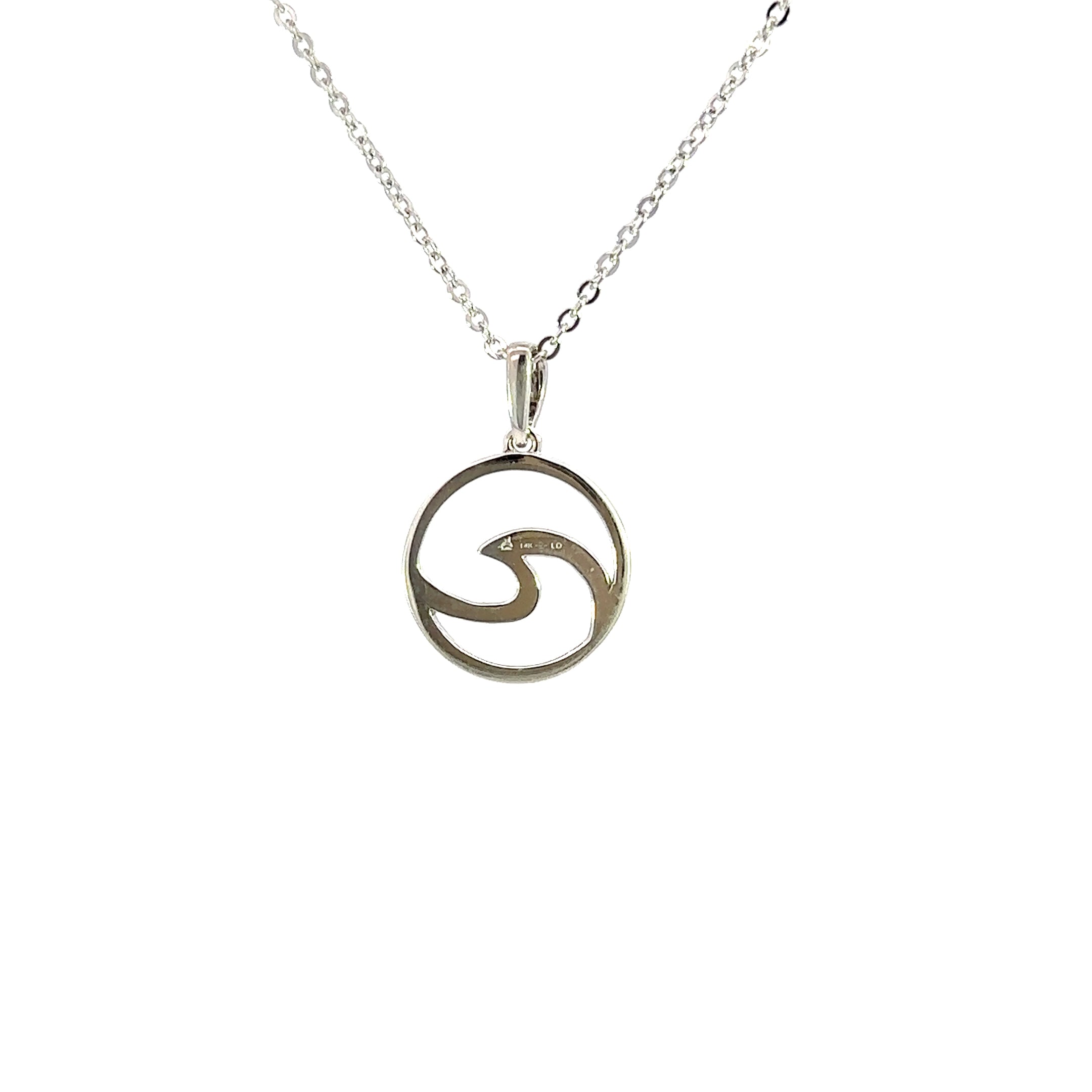 SS & 14k YG wave pendant
4d =