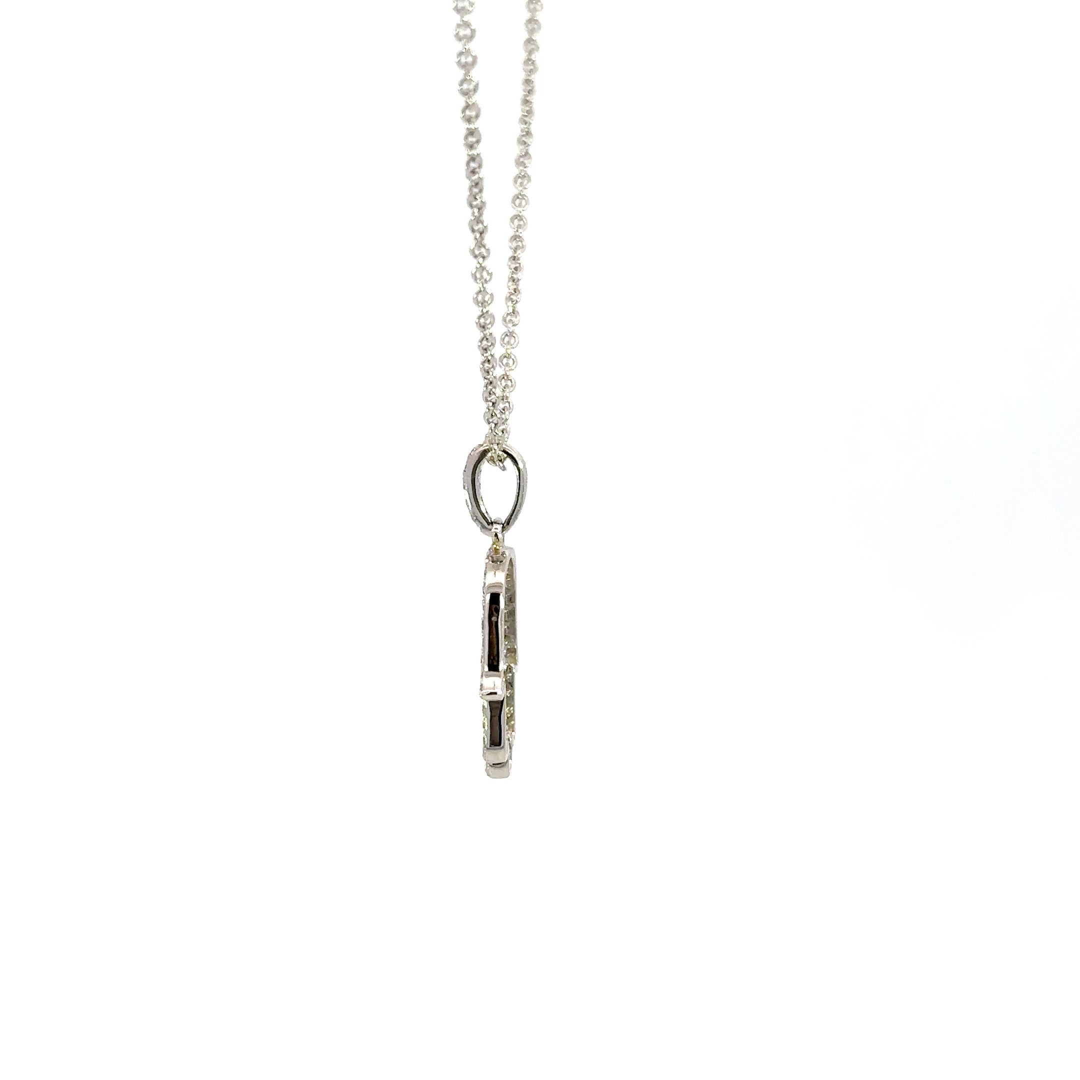 18kt wg Diamond Hamsa Pendant