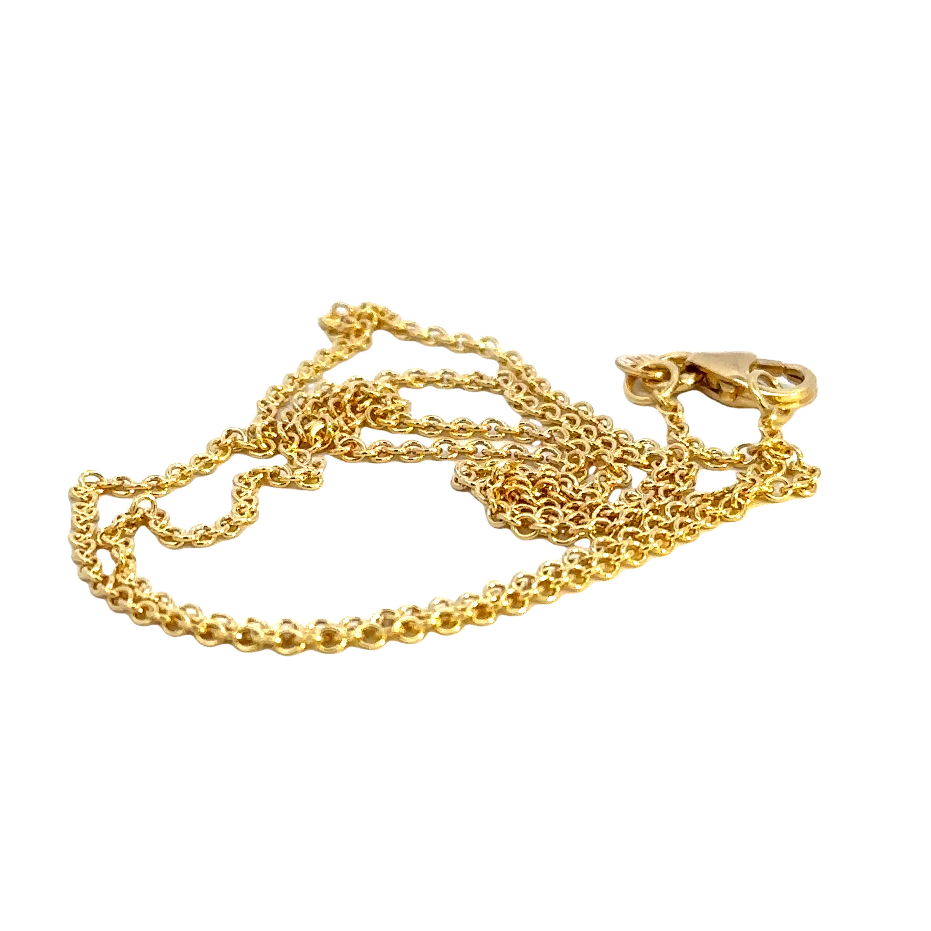 18ktYellow Gold Cable chain 1.