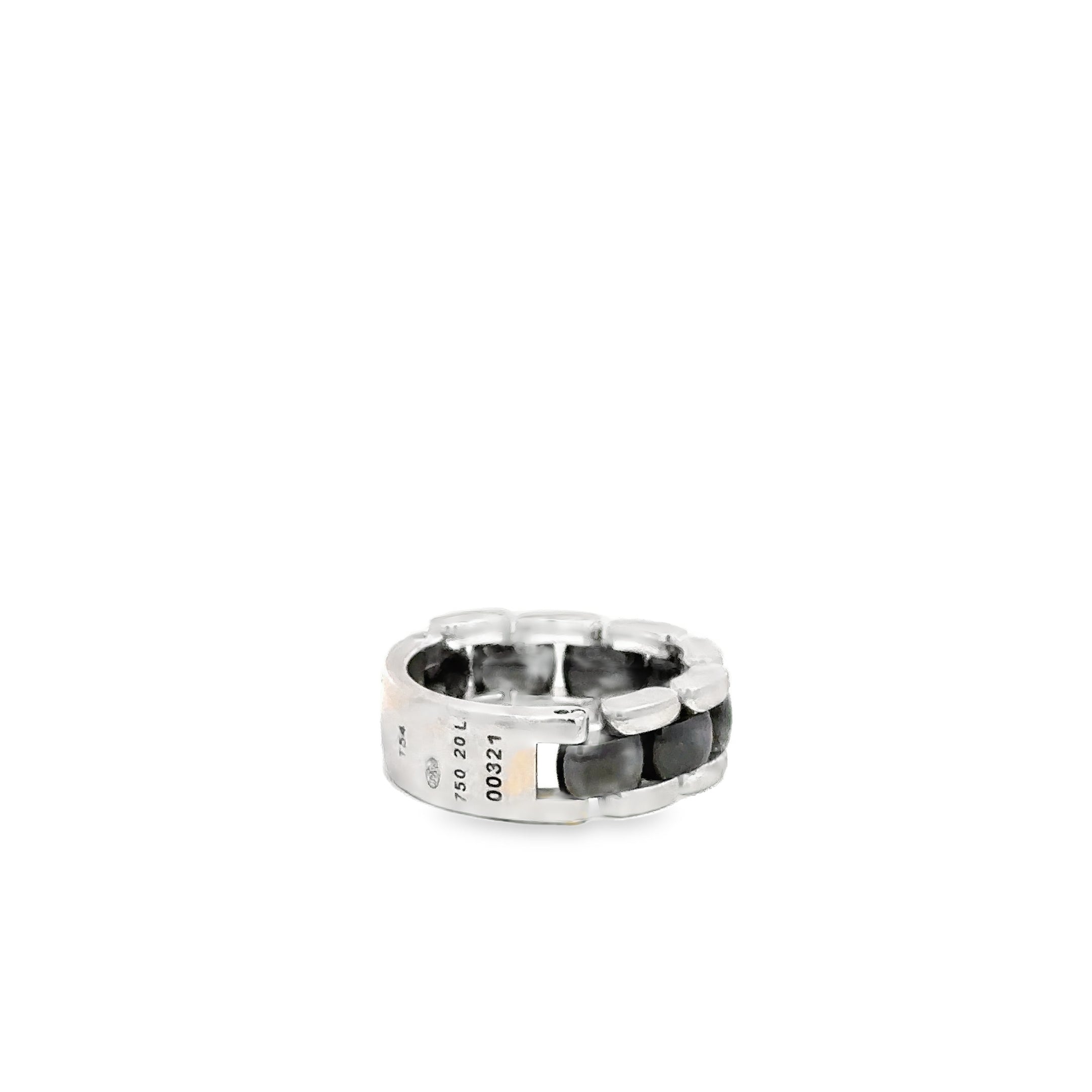 Chanel Ultra Ring 18k White Gold & Black Ceramic - Size 7.75