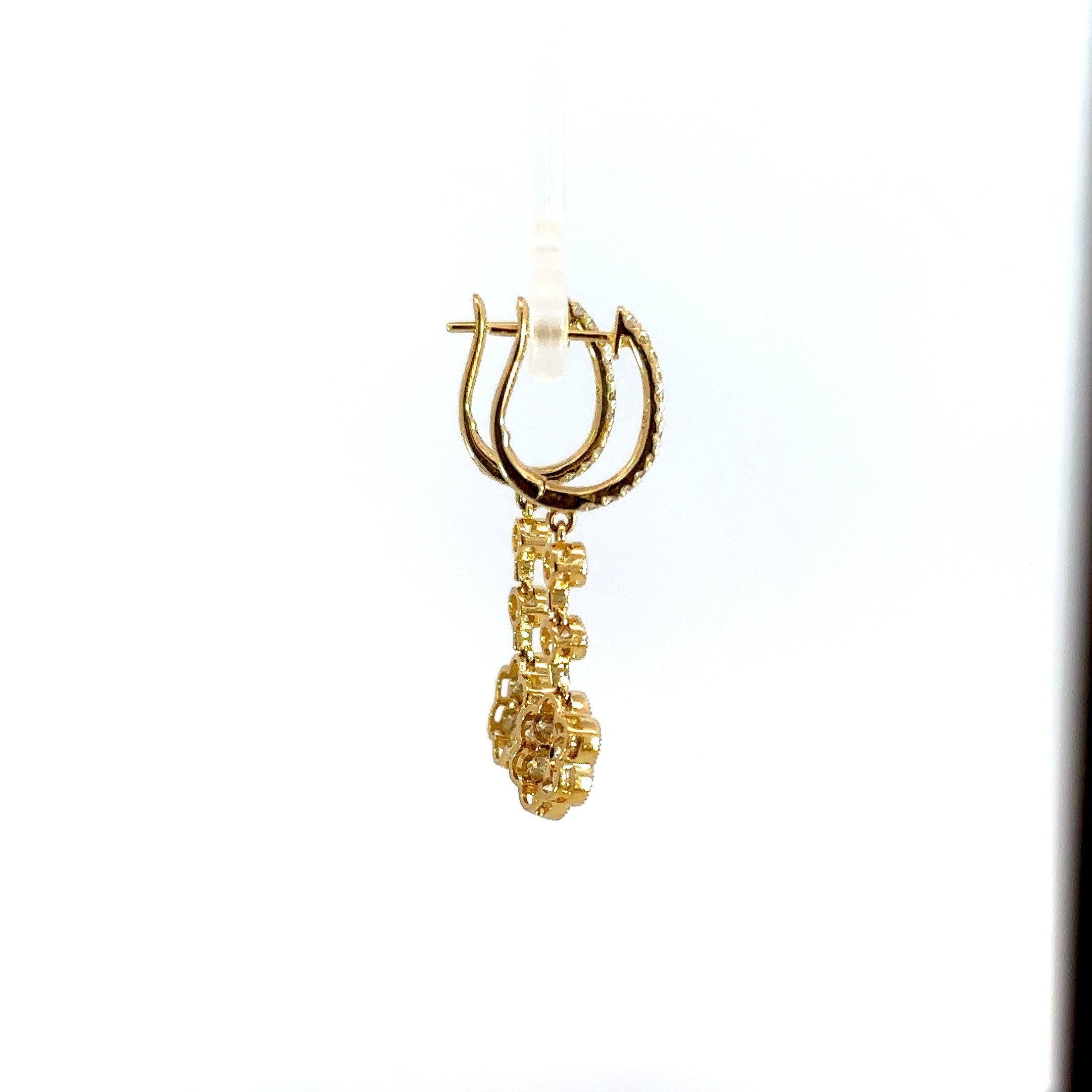 18kt yg Diamond Flower Dangle