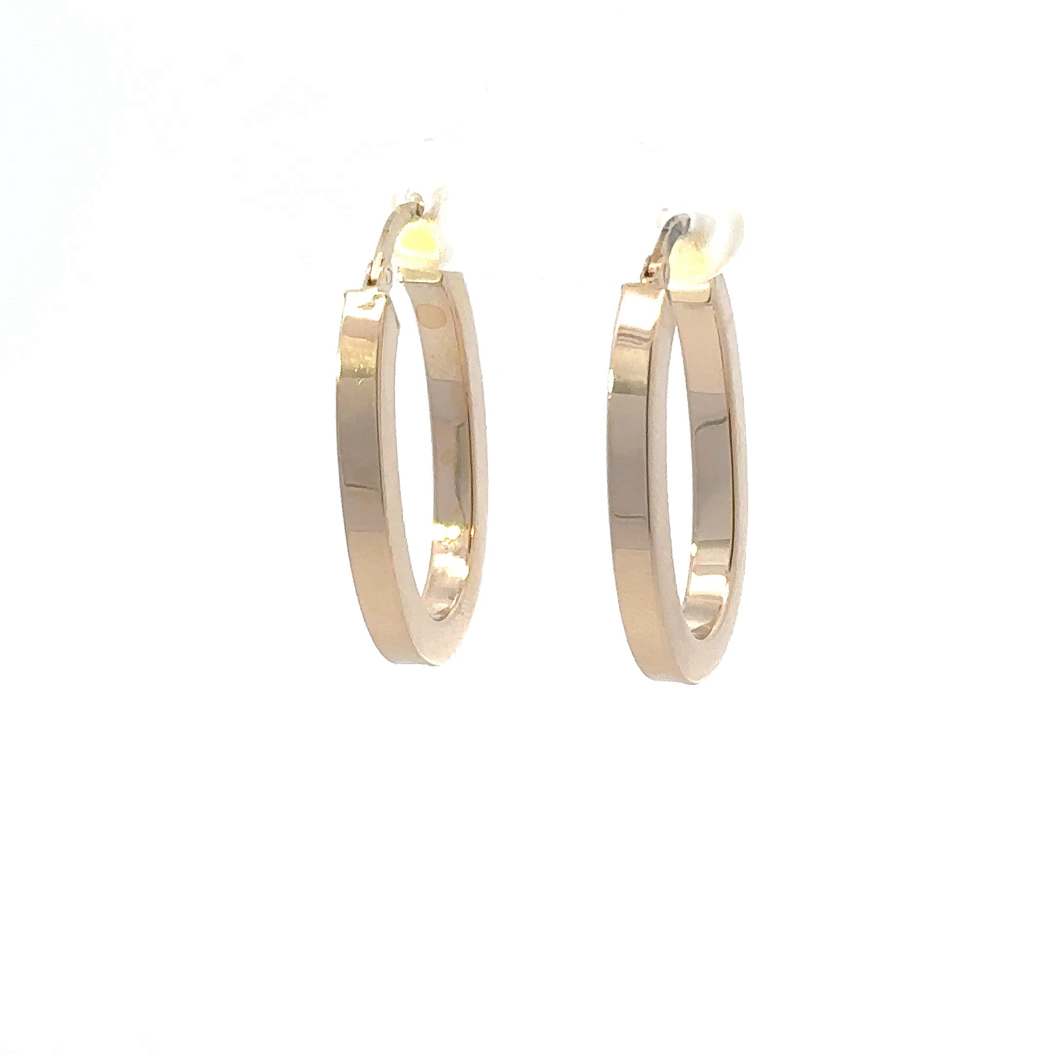 E- 14k yelllow gold hoops