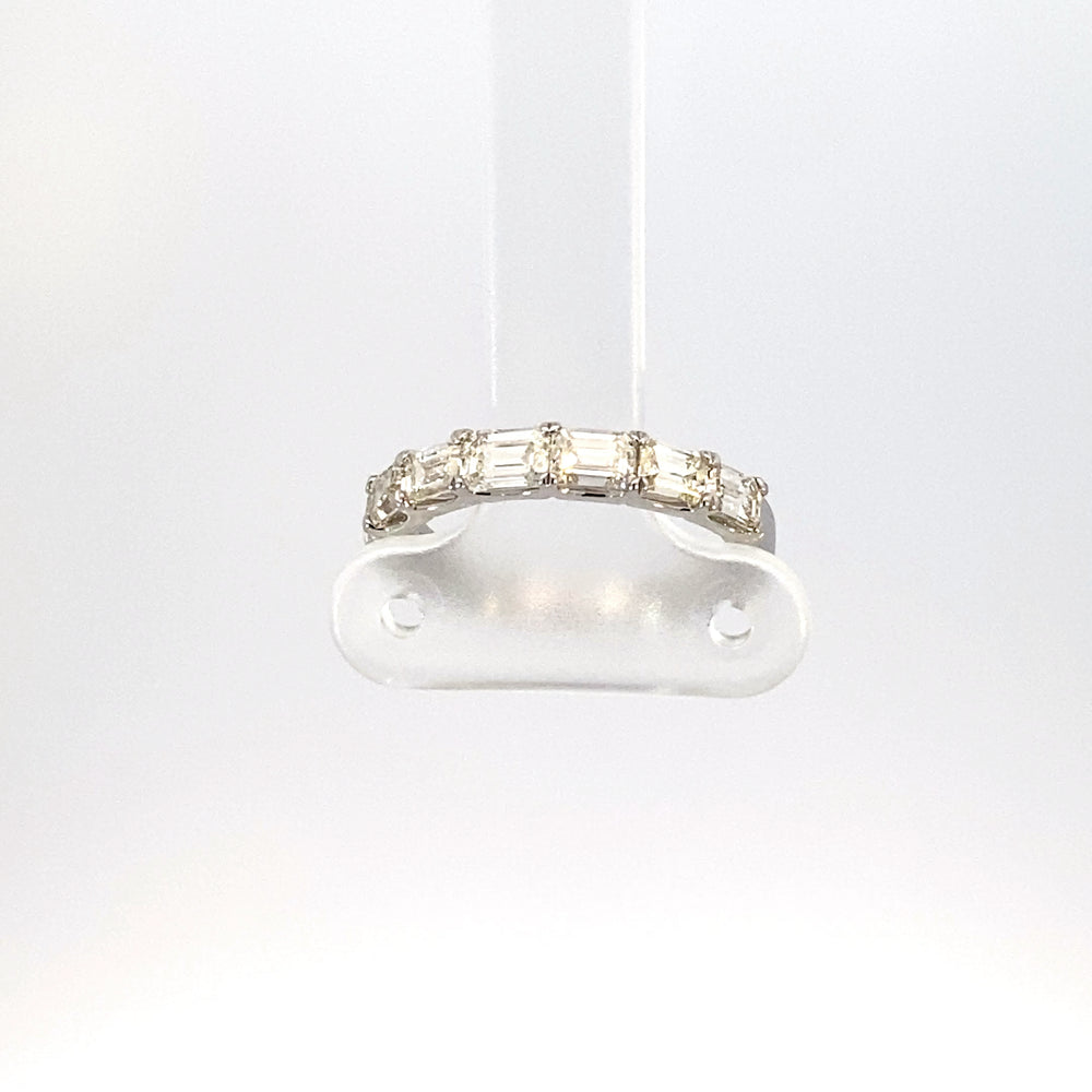 14kt wg 7 Emerald Cut Dia Band
