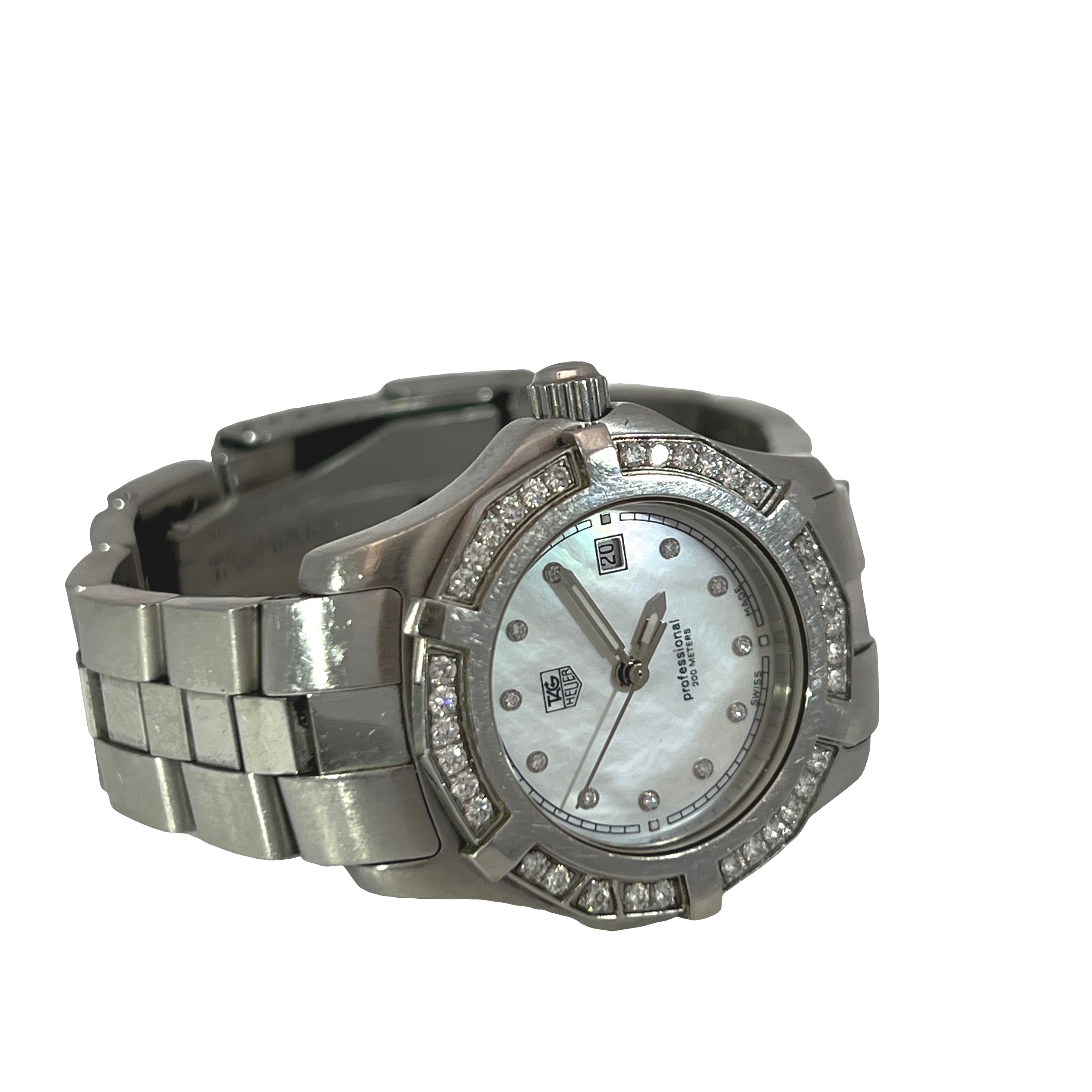 Pre-Owned TAG Heuer 2000 Exclusive Professional Diamond 0.53 Carats 27mm Watch Ref. WN131J.BA0360 Box & Papers