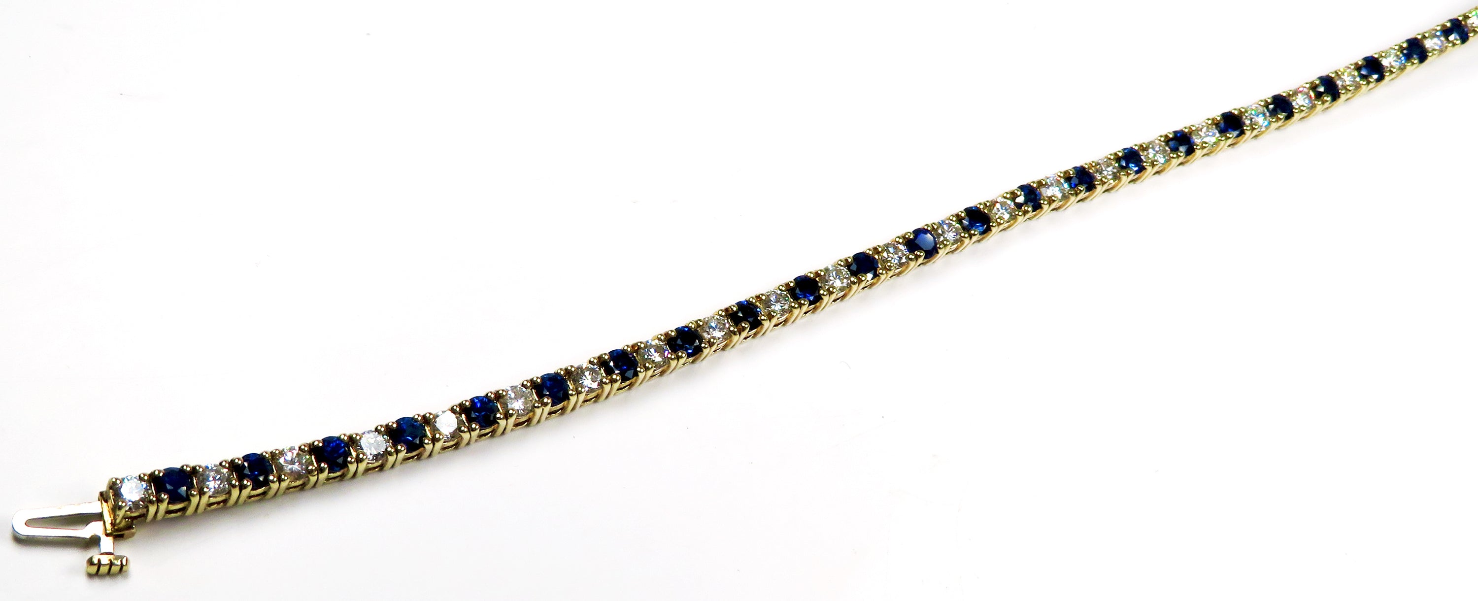 14kt Yellow Gold Sapphire and Diamond Bracelet