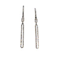 14kt Long Dangle Style Diamond Earrings