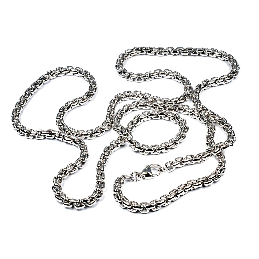 30" Silver Venetian Box chain