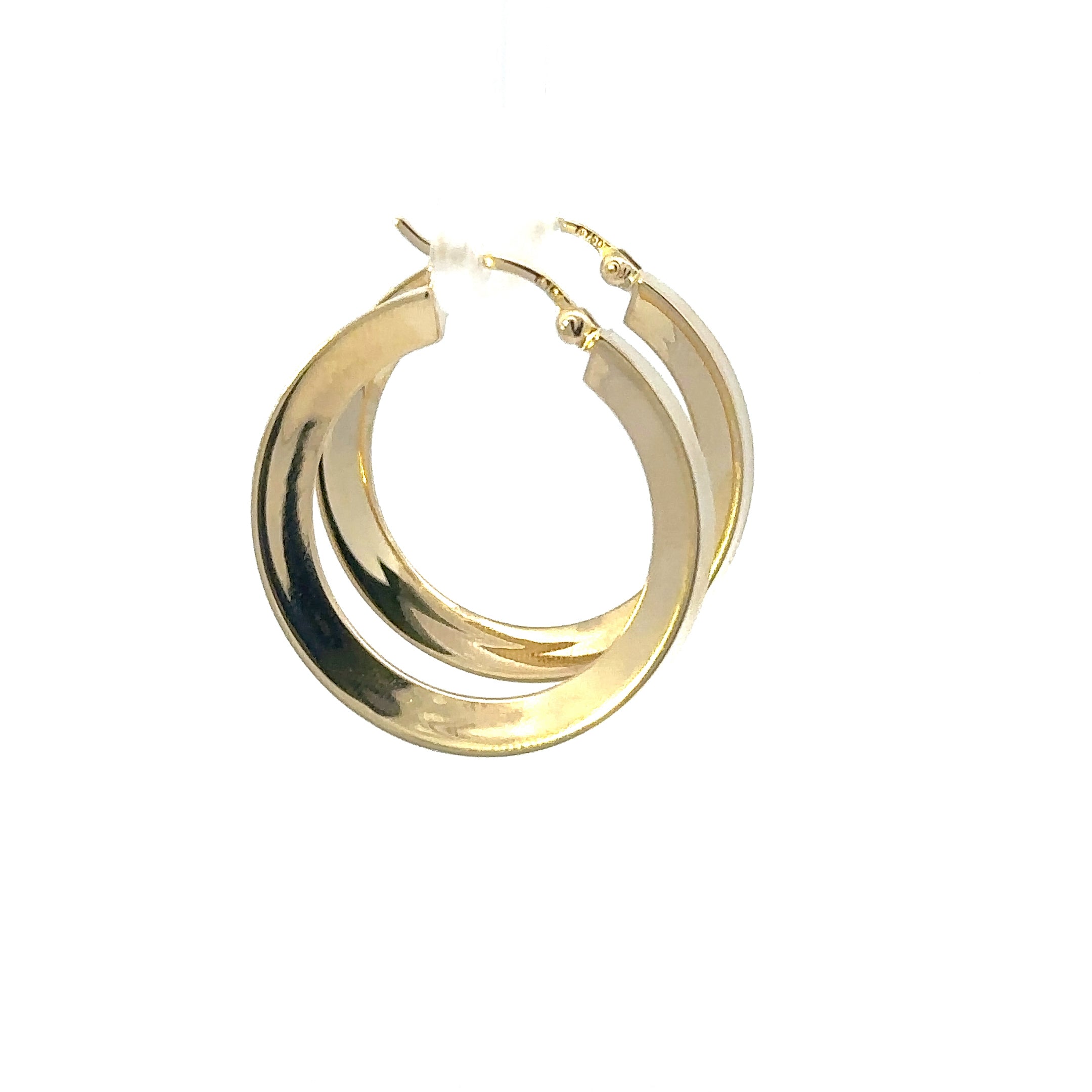 E- 18k yelllow gold hoops