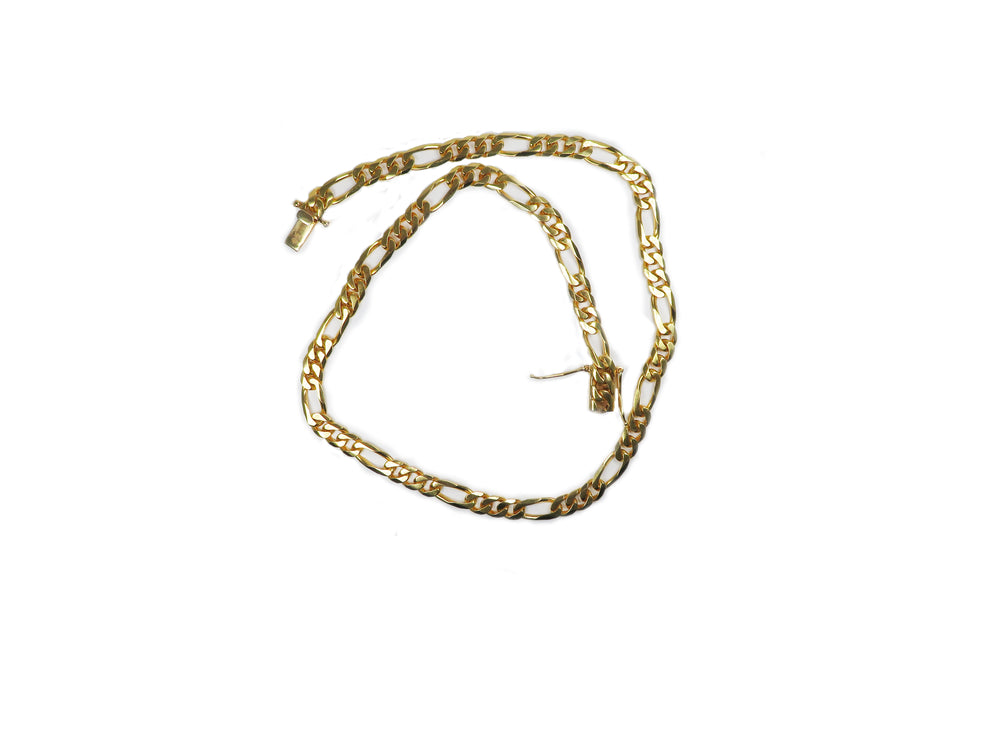 -E- 18kt yg 8mm Figaro Chain 2