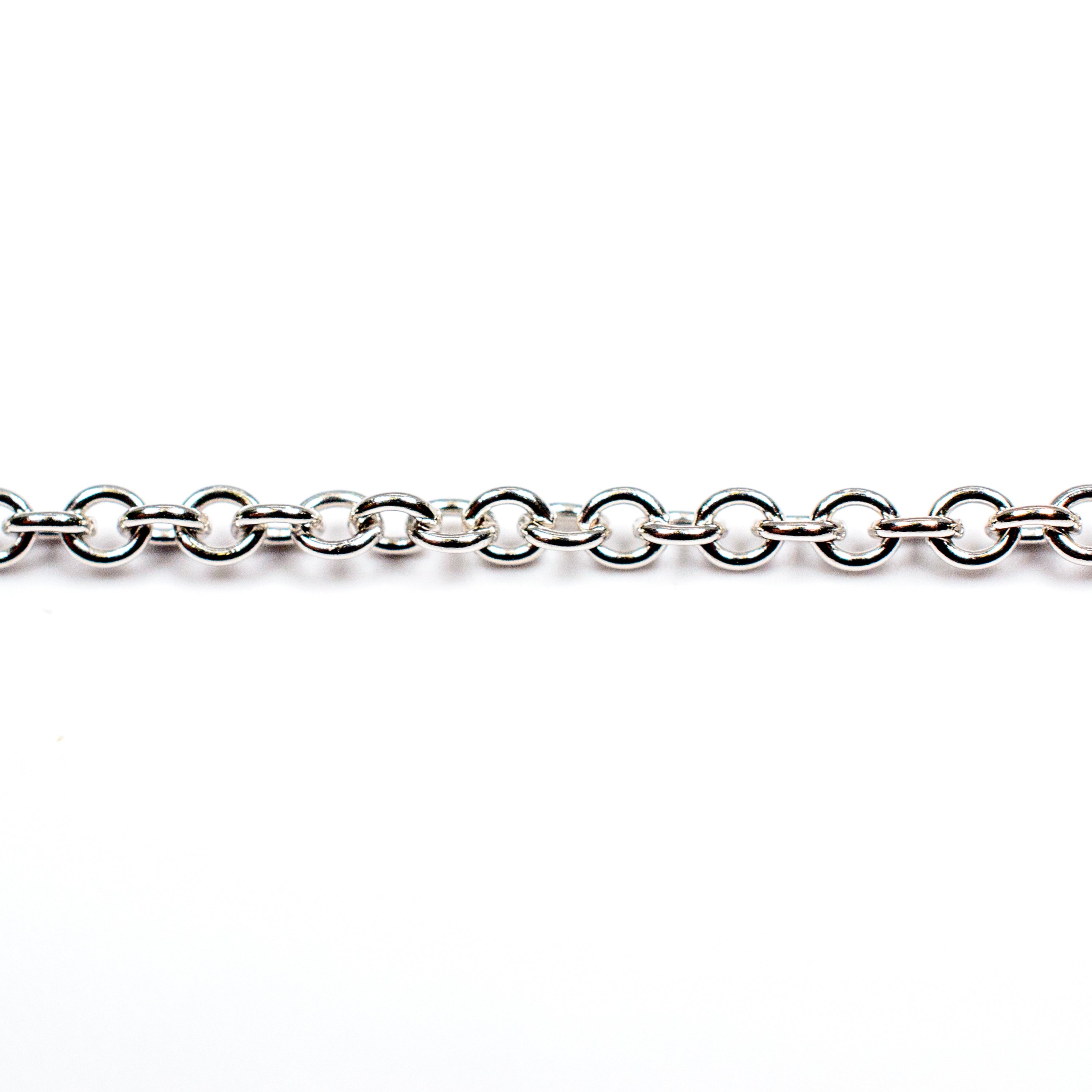 14kt White Gold 1.3mm Cable Chain 16"