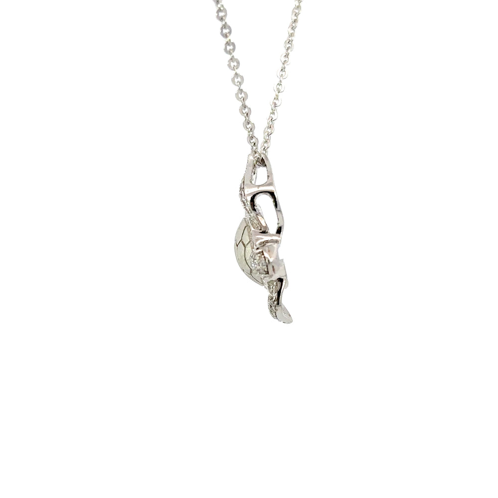SS pave CZ "Honu" 
turtle pen