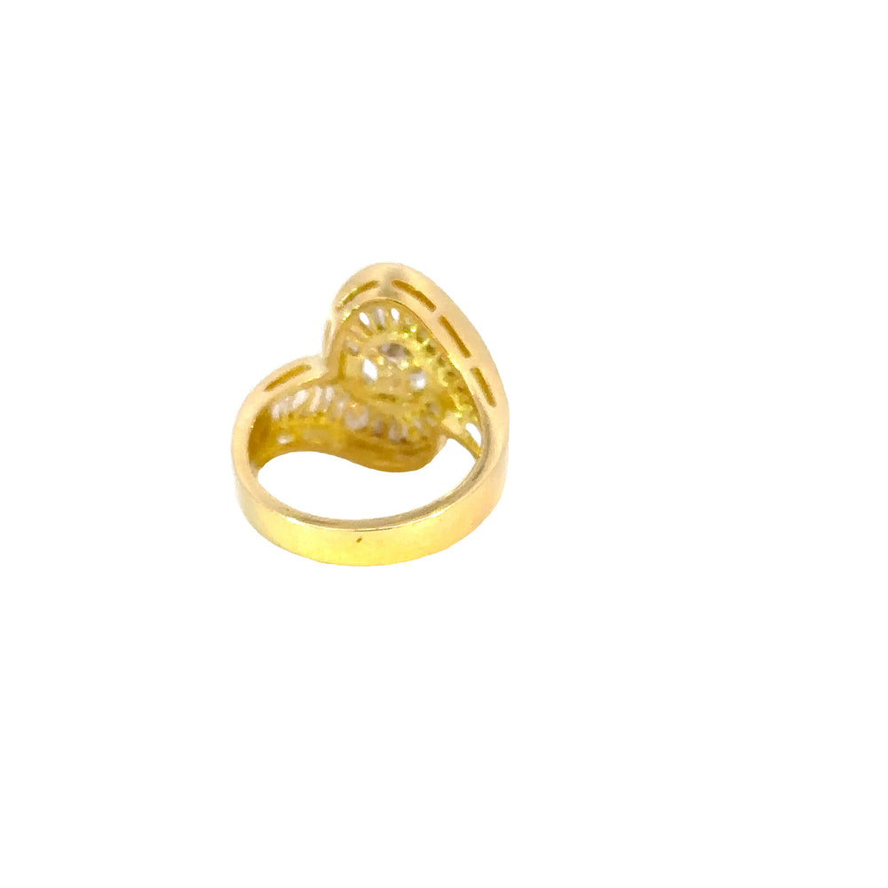 18kt yg engagement ring mounti