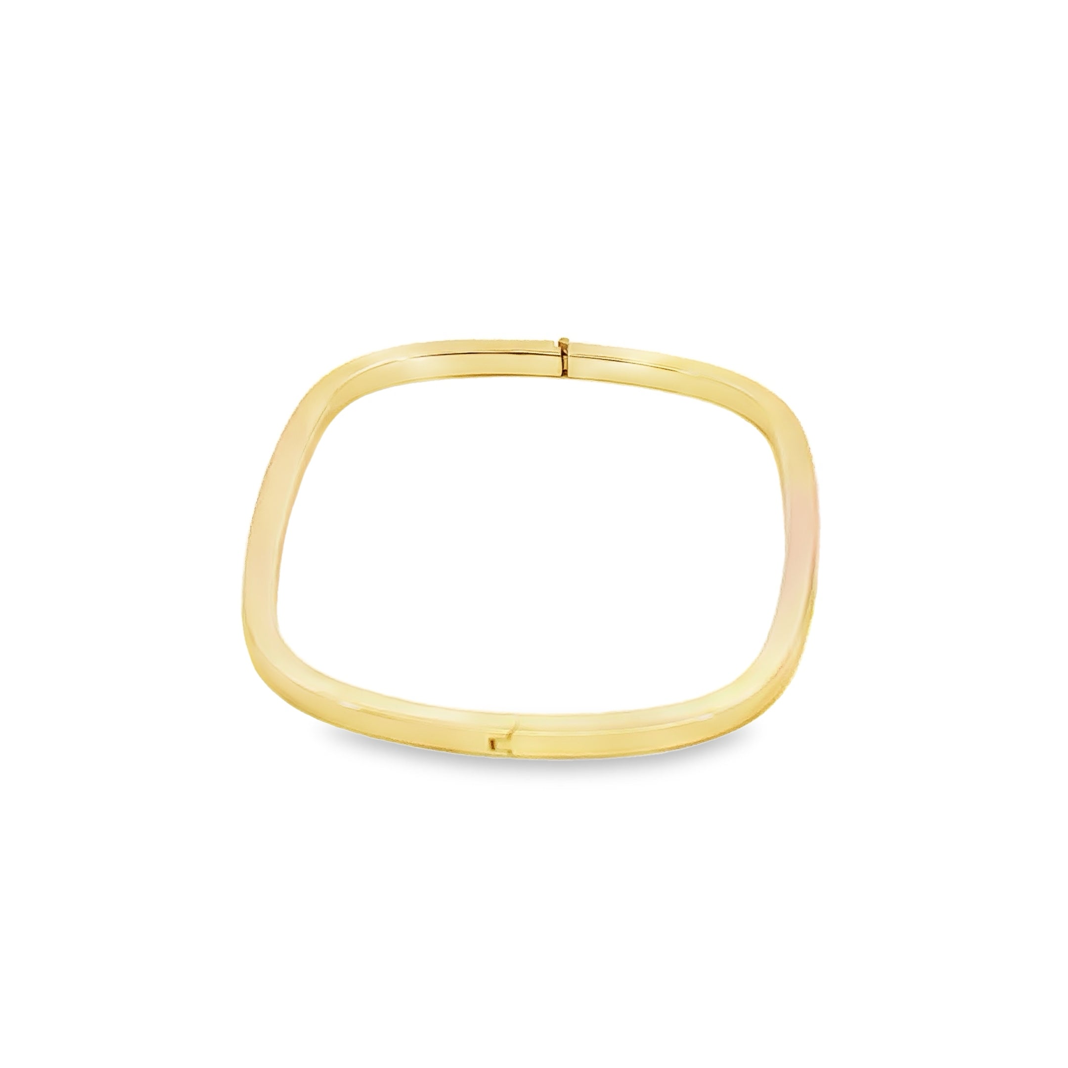 -E- 18kt yg Square Bangle