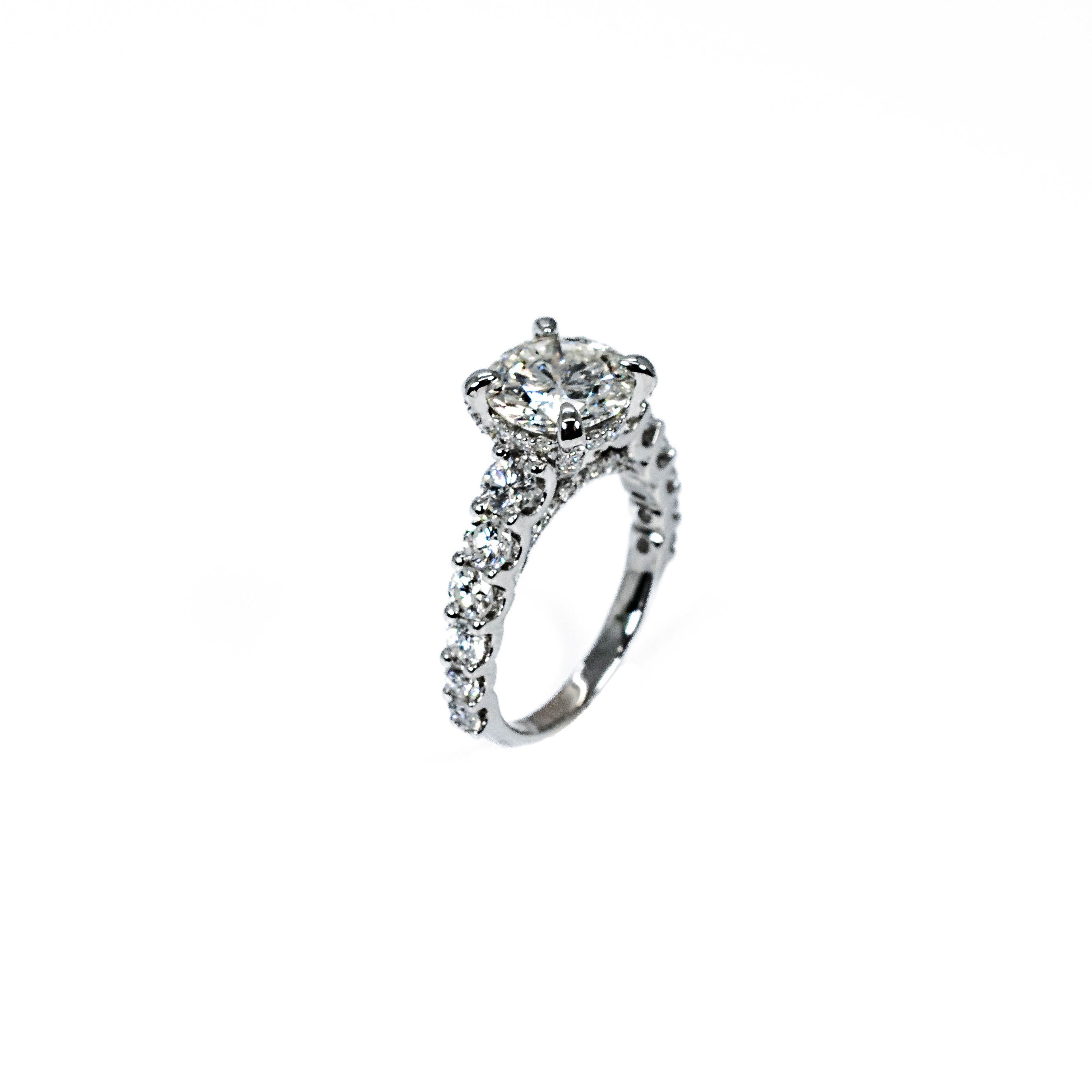 18kt White Gold Diamond Engagement Ring mounting