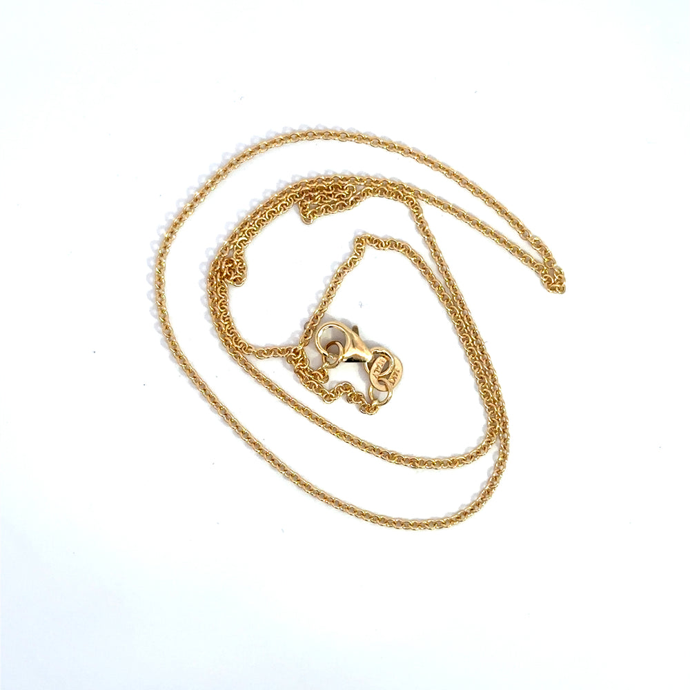 14k yg cable chain 1.5mm
18"