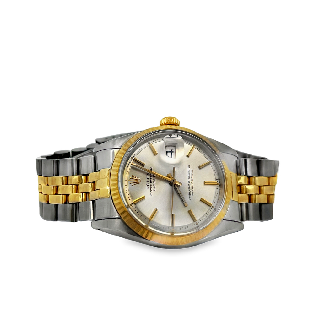 Pre-Owned Rolex Lady-Datejust Stainless Steel & 18K Yellow Gold Jubilee Bracelet Champagne Dial