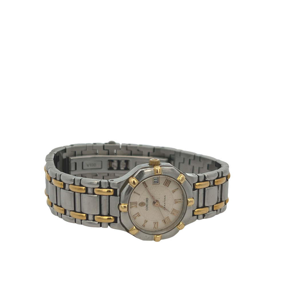 Pre-Owned Concord Saratoga Two-Tone Swiss Quartz Women's Watch | Date Display