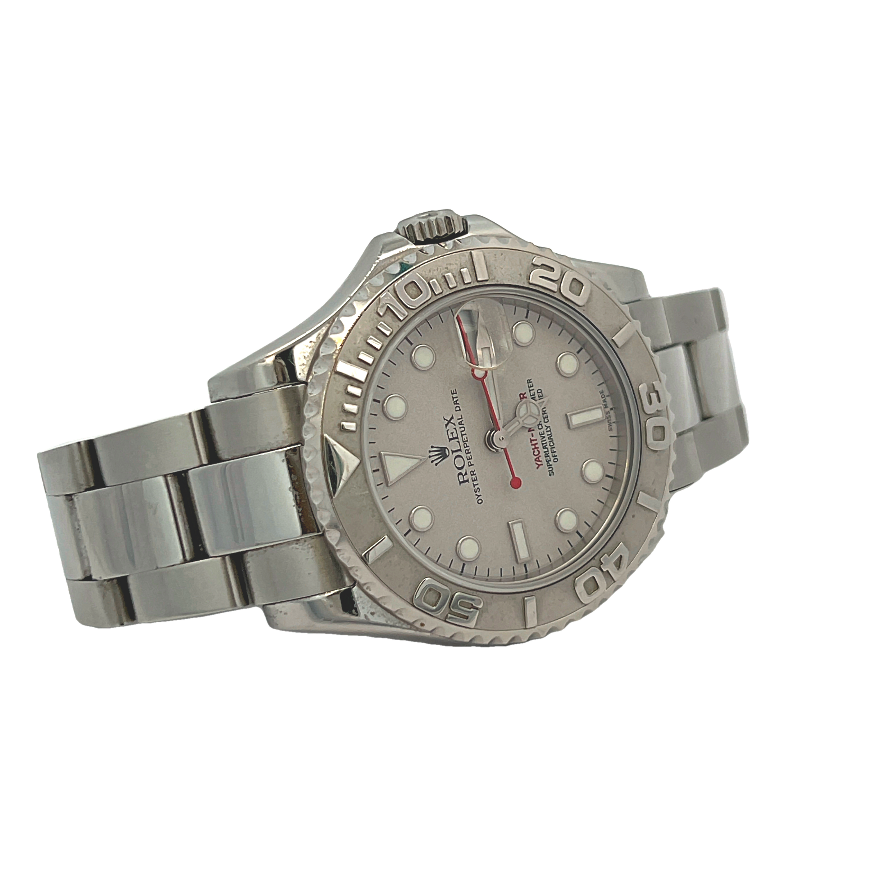 Pre-Owned Rolex Yacht-Master 35 Stainless Steel & Platinum Ref. 168622
