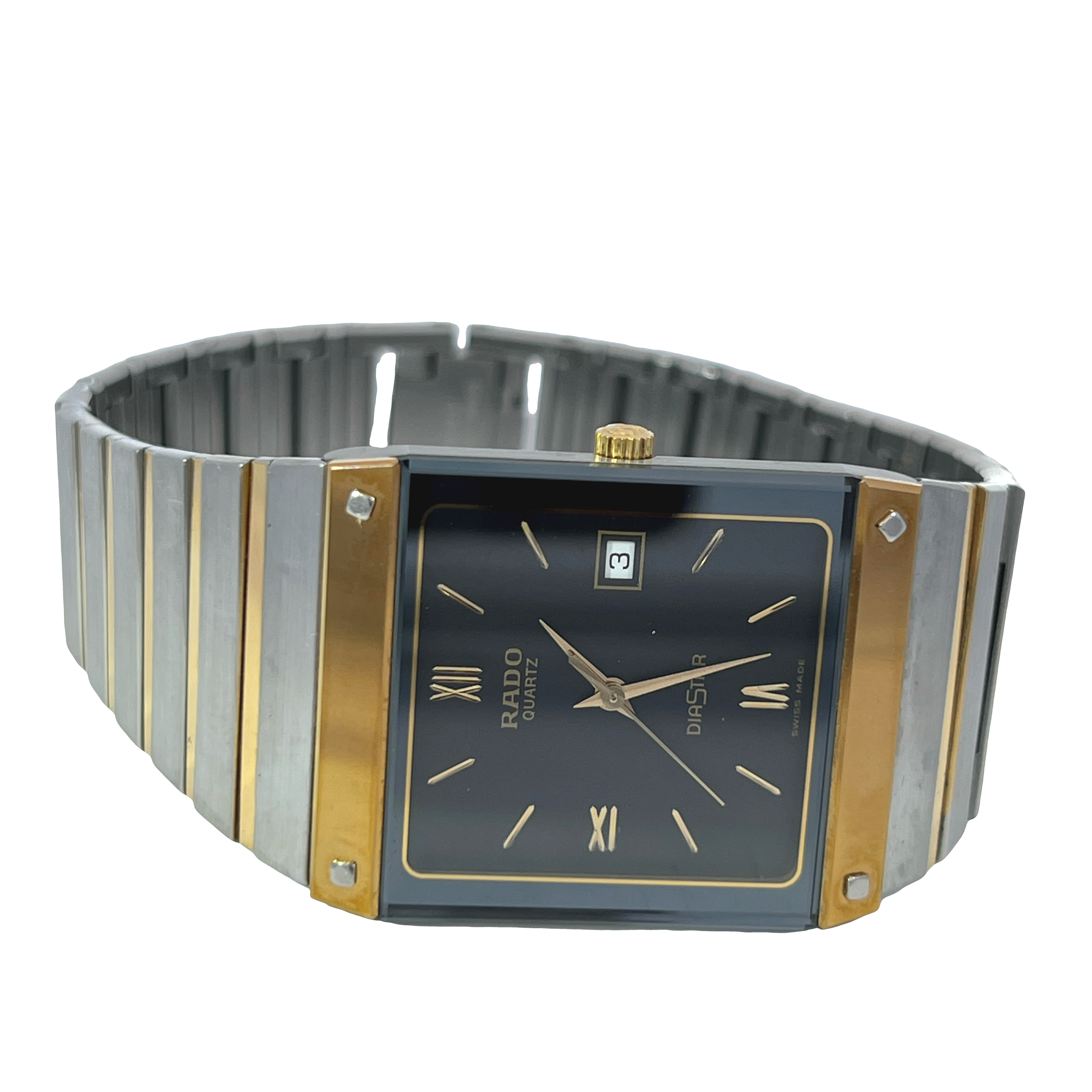 Pre-Owned Rado DiaStar Quartz 26mm Ref. 129.0195.3 Black Dial Two-Tone Watch