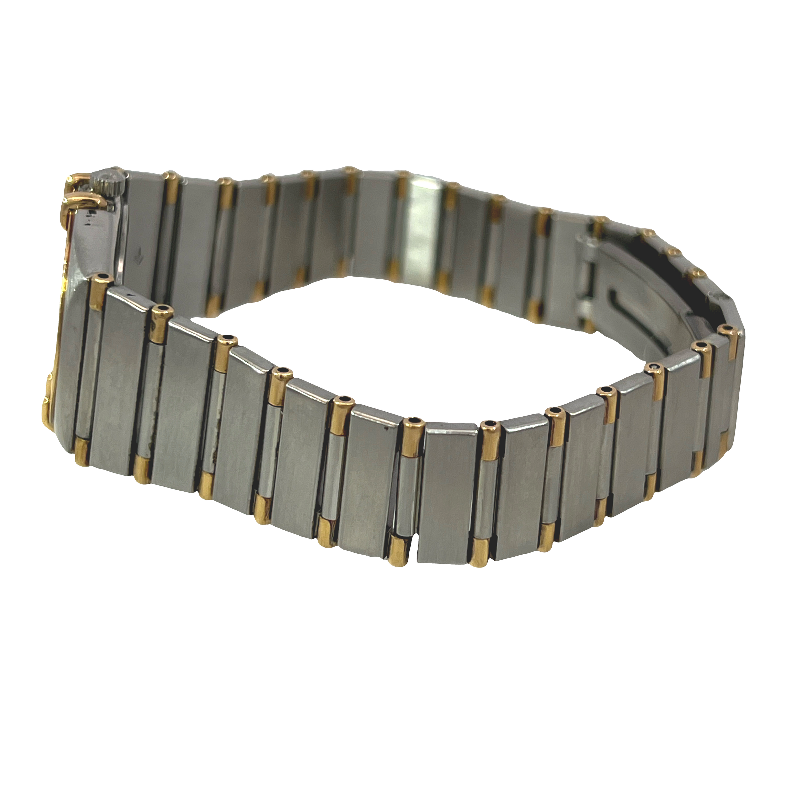 Pre-Owned Omega Constellation Manhattan 21mm Two-Tone 18K Yellow Gold Diamond Bezel Watch – 1991