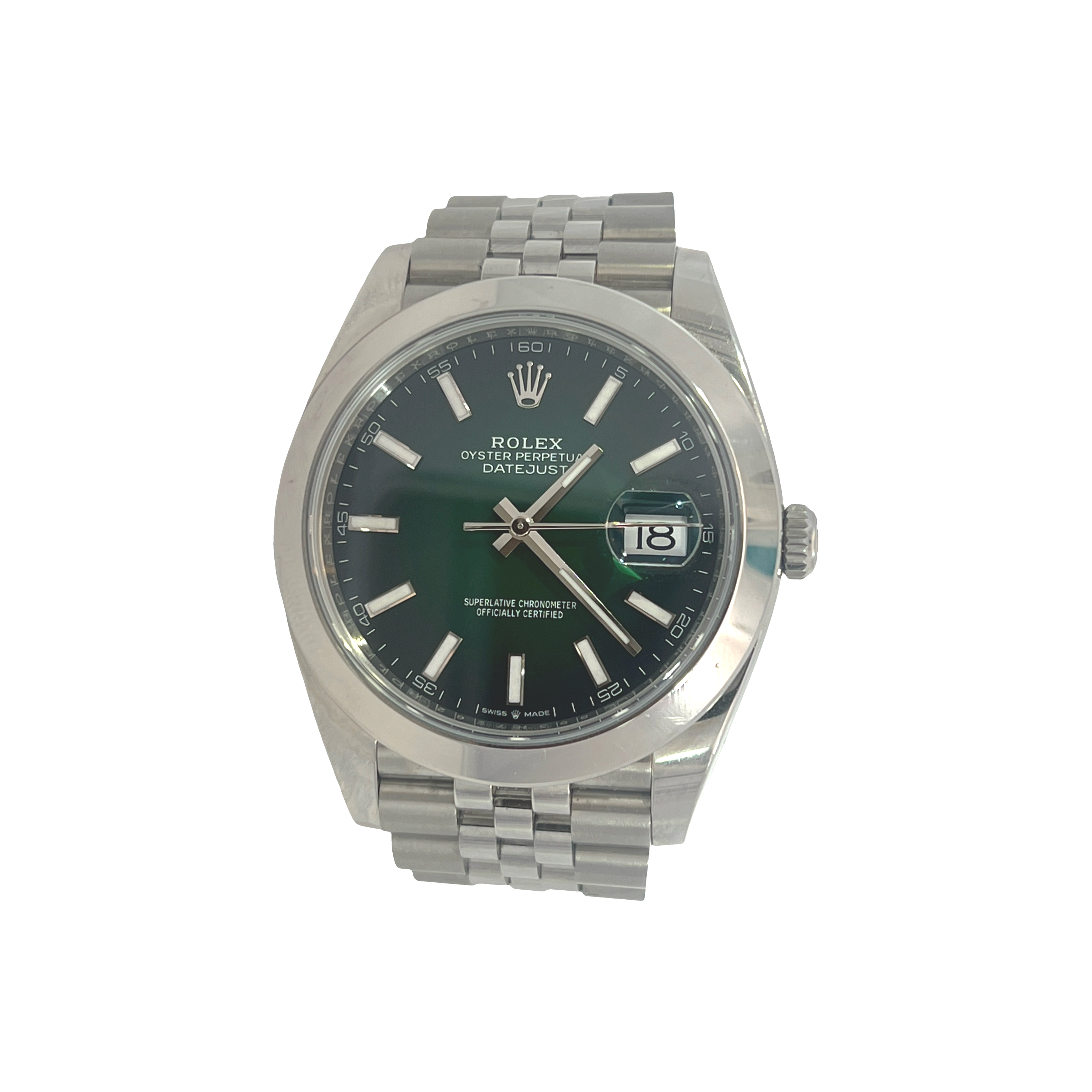 2026 Rolex Datejust 41 Green Ombré Dial Jubilee Bracelet Ref. 126300 | Complete Full Set