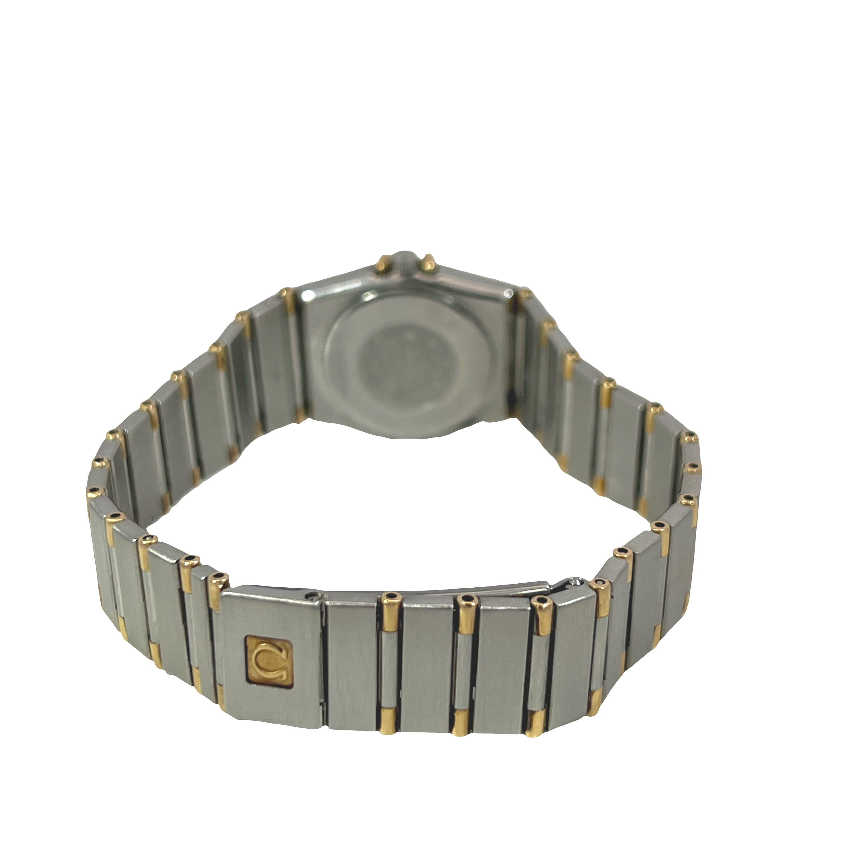 Pre-Owned Omega Constellation Manhattan 21mm Two-Tone 18K Yellow Gold Diamond Bezel Watch – 1991