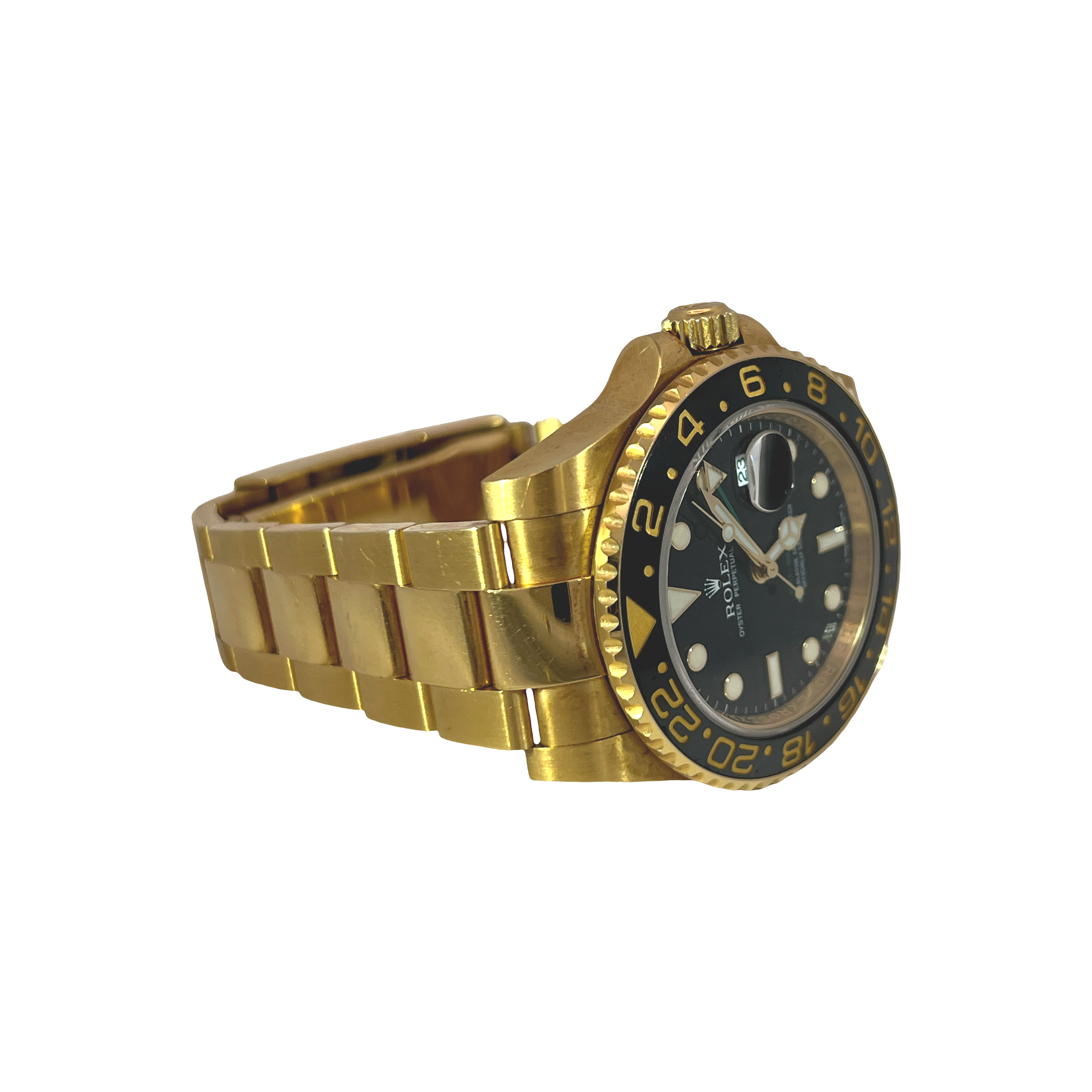 2007 Rolex GMT-Master II 18K Yellow Gold Black Dial Ref. 116718LN | Full Set
