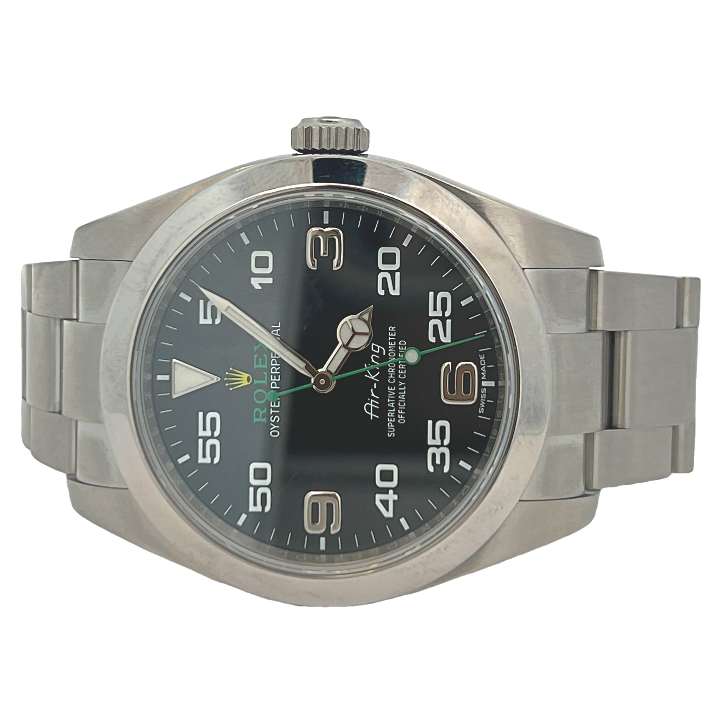 Pre-Owned Rolex Air-King 40mm Black Dial Stainless Steel Watch Ref. 116900