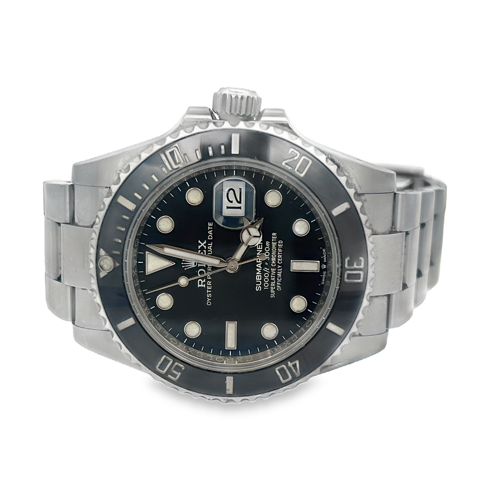 Pre-Owned Rolex Submariner Date Ref. 126610LN Black Dial Watch – 2021, Box & Papers