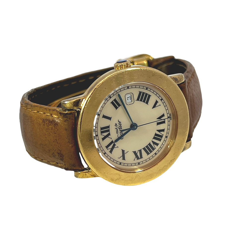 Pre-Owned Must de Cartier Ronde Vermeil Quartz Watch Ref. 1800 1 – 6"