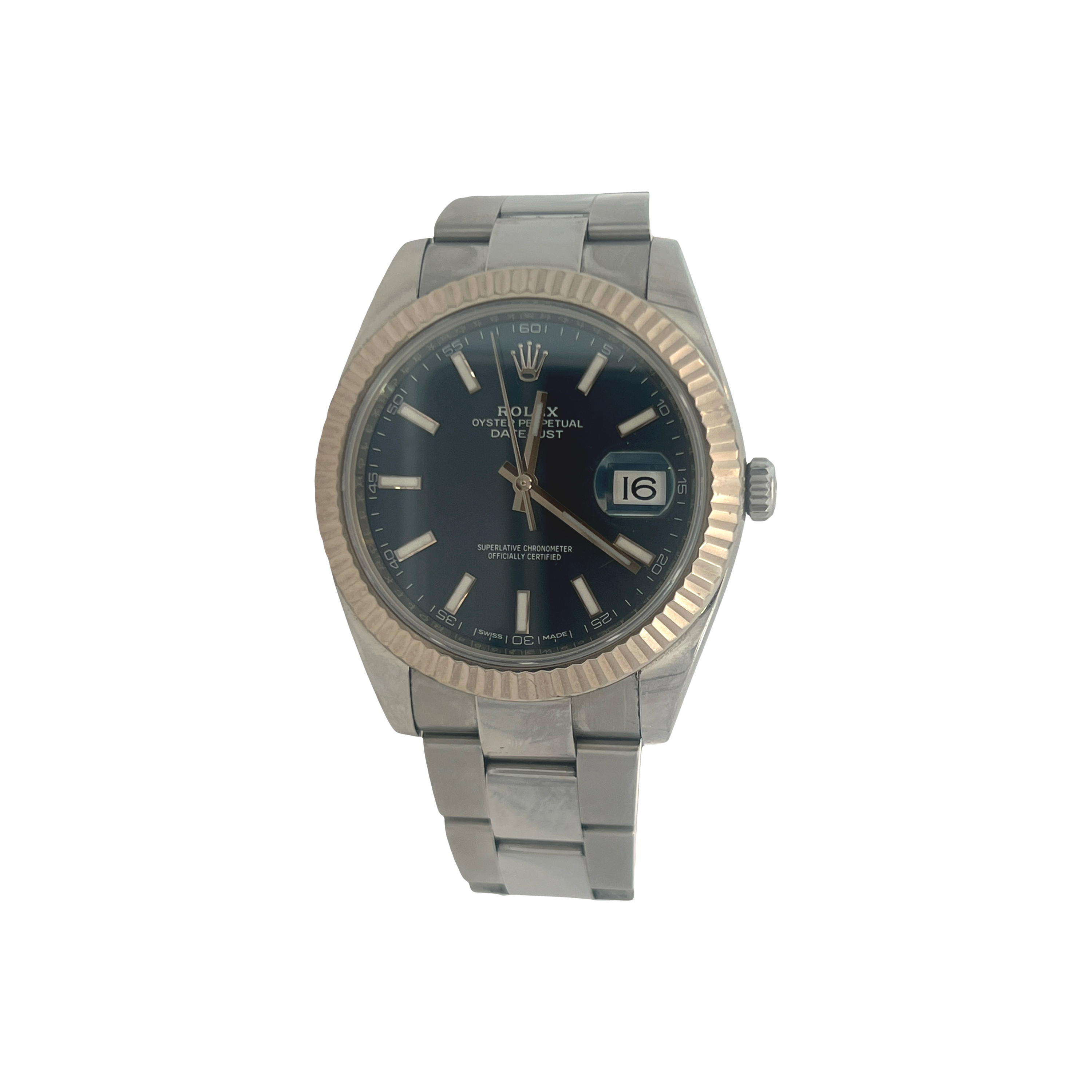 Pre-Owned Rolex Datejust 41 Ref. 126334 Black Dial Oyster Bracelet Watch