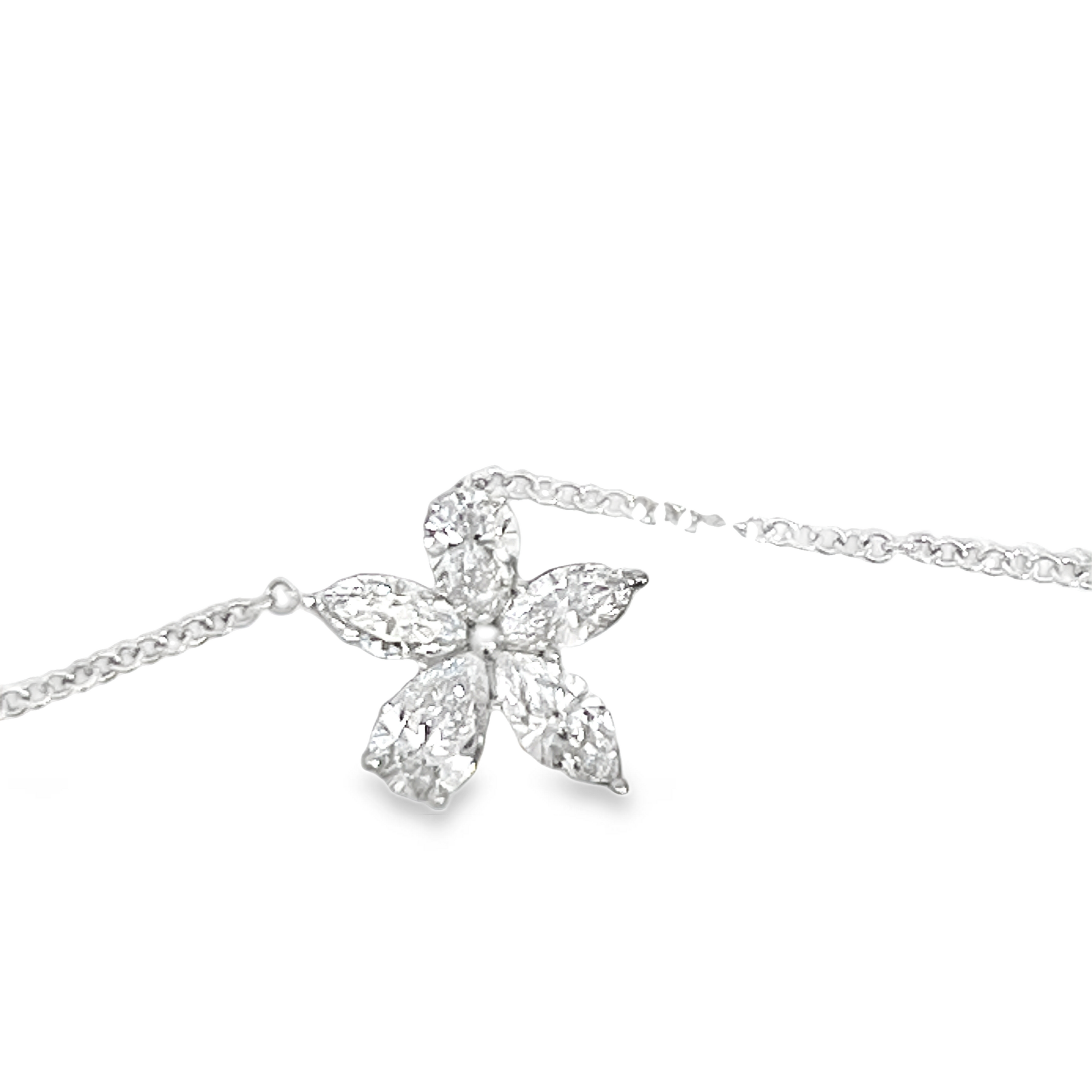 Estate Tiffany Victoria® Platinum Diamond Mixed Cluster Necklace Approx. 3.00 CTTW