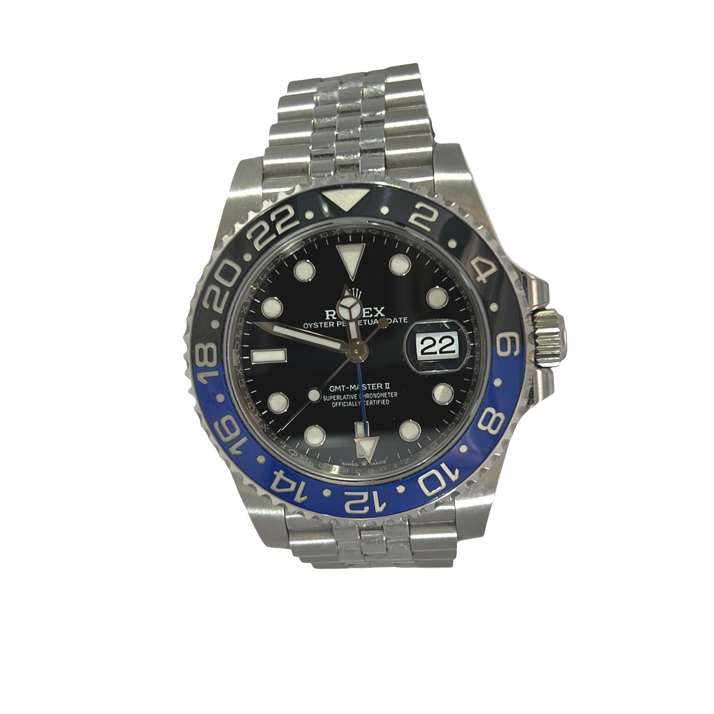 Pre-Owned Rolex GMT-Master II “Batgirl” 40mm Oystersteel Ref. 126710BLNR – 2021 Full Set