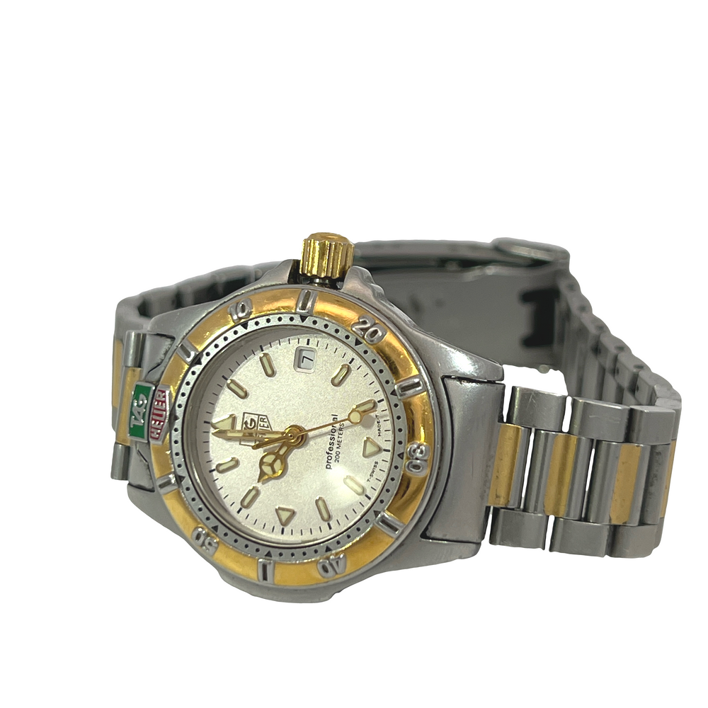 Pre-Owned Vintage 1990s TAG Heuer Professional 4000 Two-Tone Watch Ref. WF1120-0