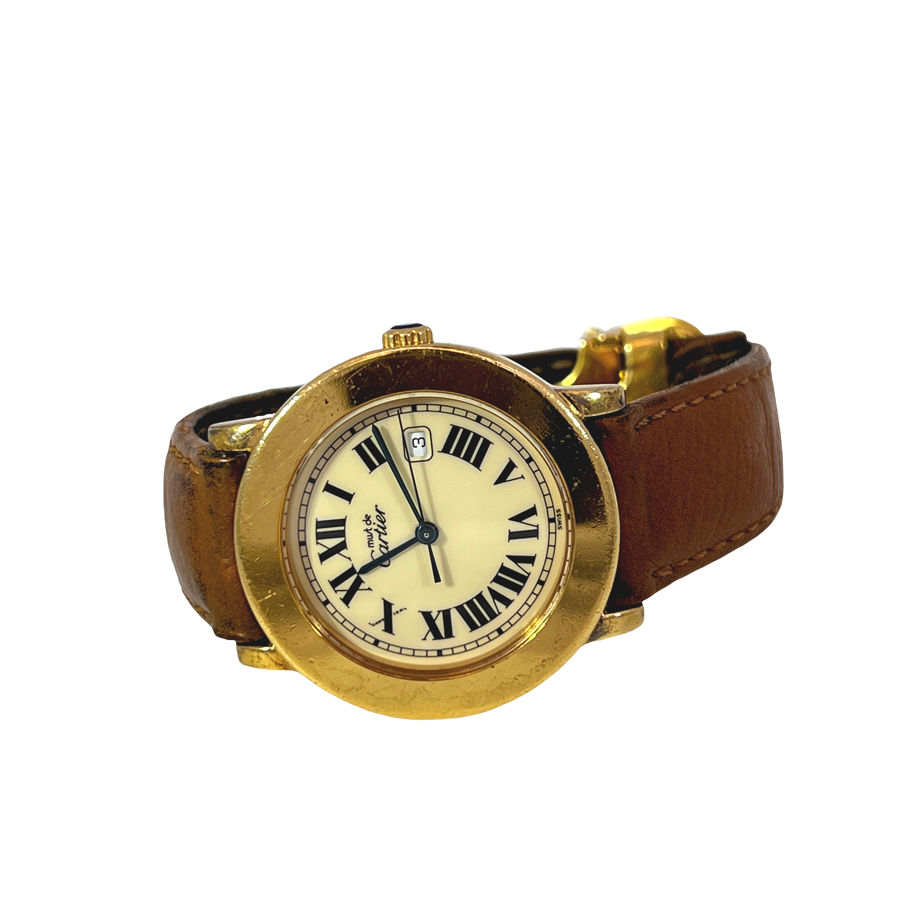 Pre-Owned Must de Cartier Ronde Vermeil Quartz Watch Ref. 1800 1 – 6"