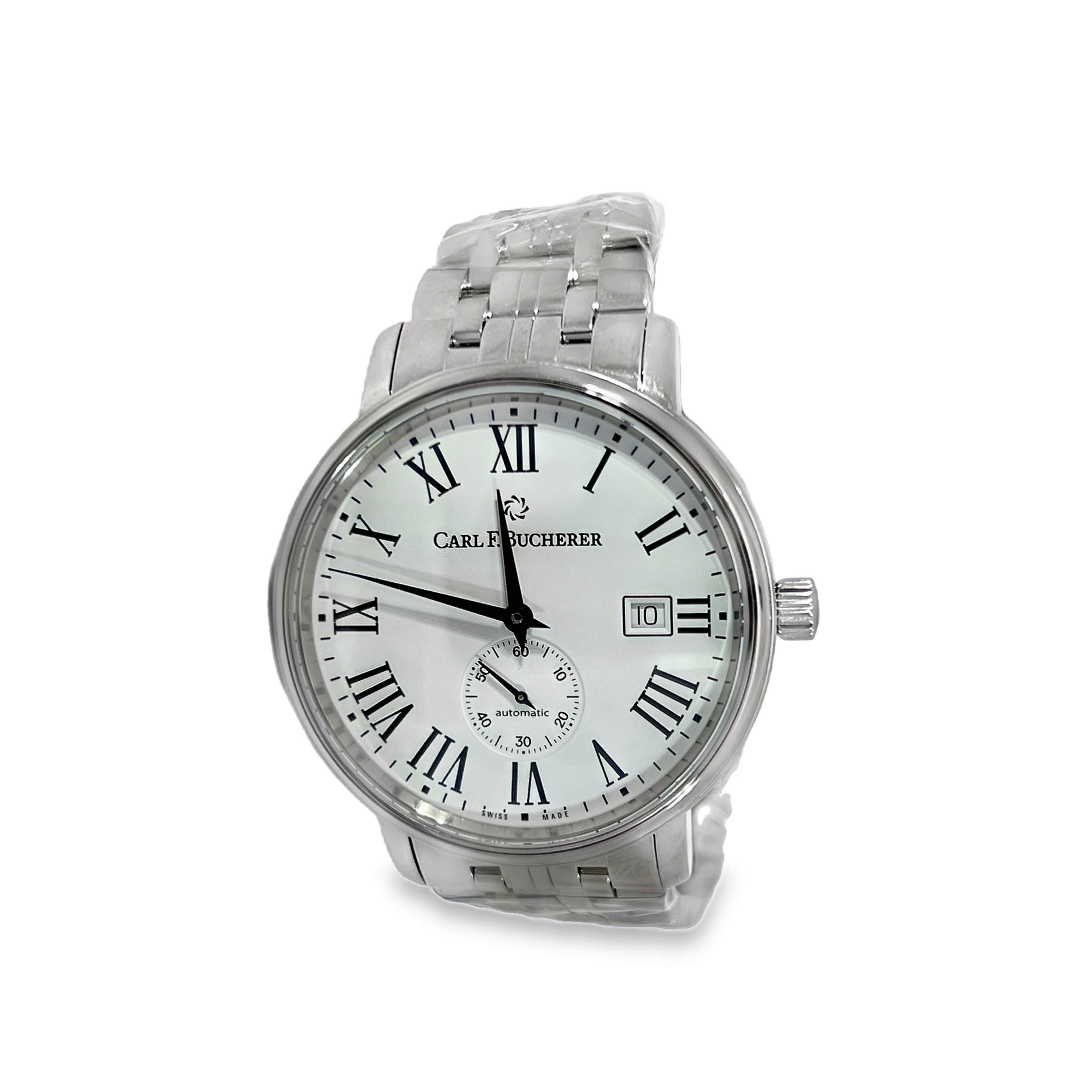 Pre-Owned Carl F. Bucherer Adamavi 39mm Automatic White Roman Dial Ref. 10321.08 --Box & Papers