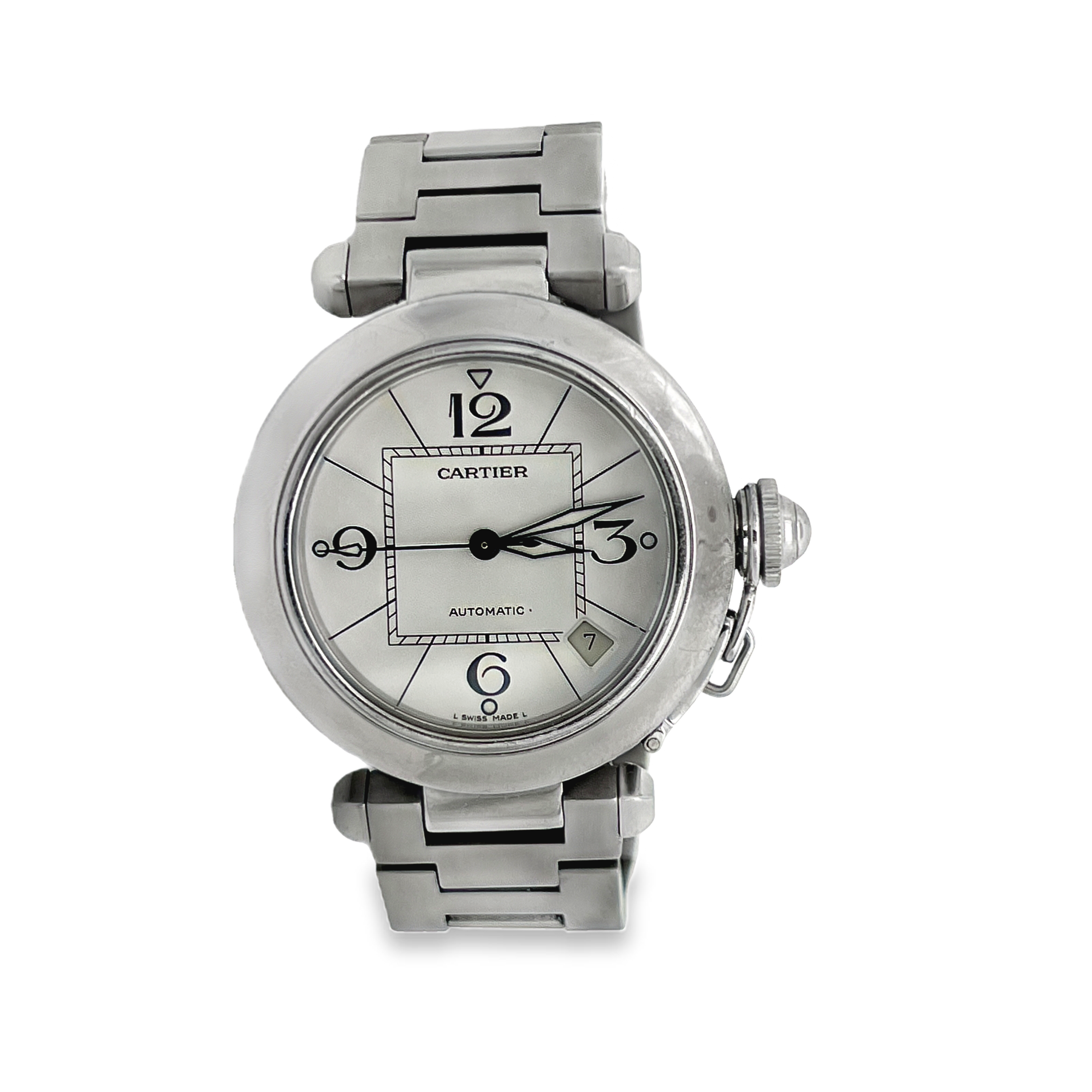 Pre-Owned Cartier Pasha C Automatic Stainless Steel Watch 35mm