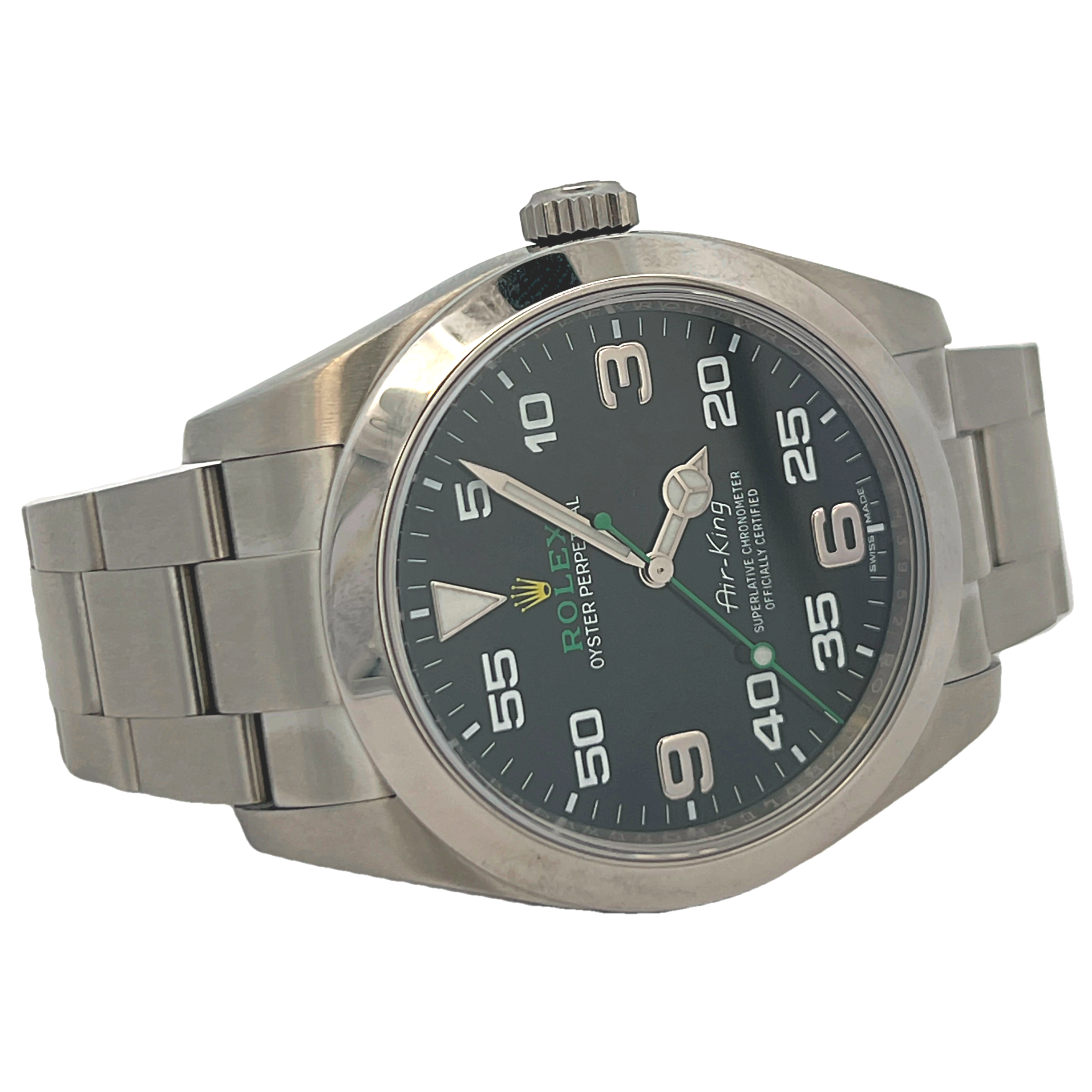 Pre-Owned Rolex Air-King 40mm Black Dial Stainless Steel Watch Ref. 116900