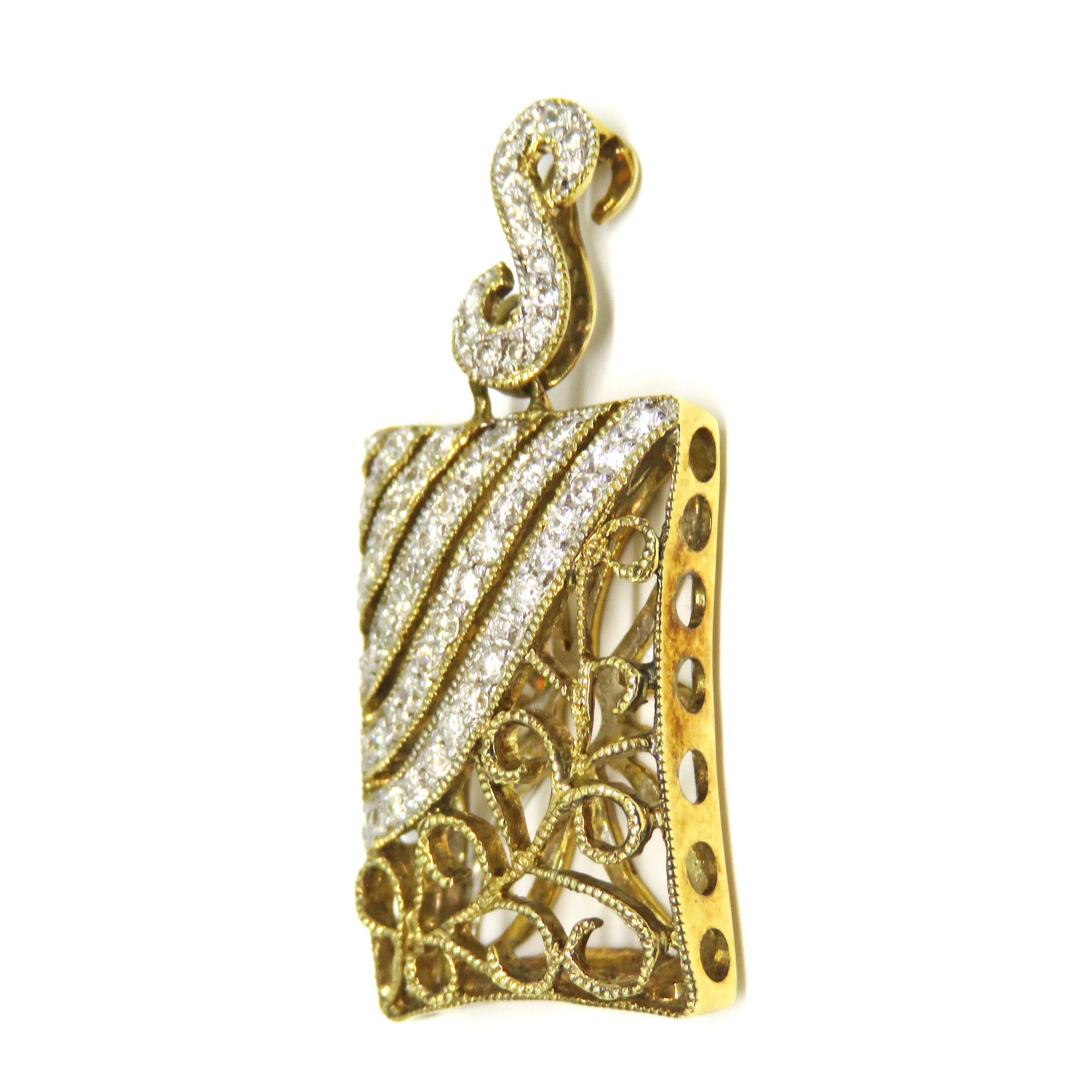 14kt Yellow Gold Diamond Pendant