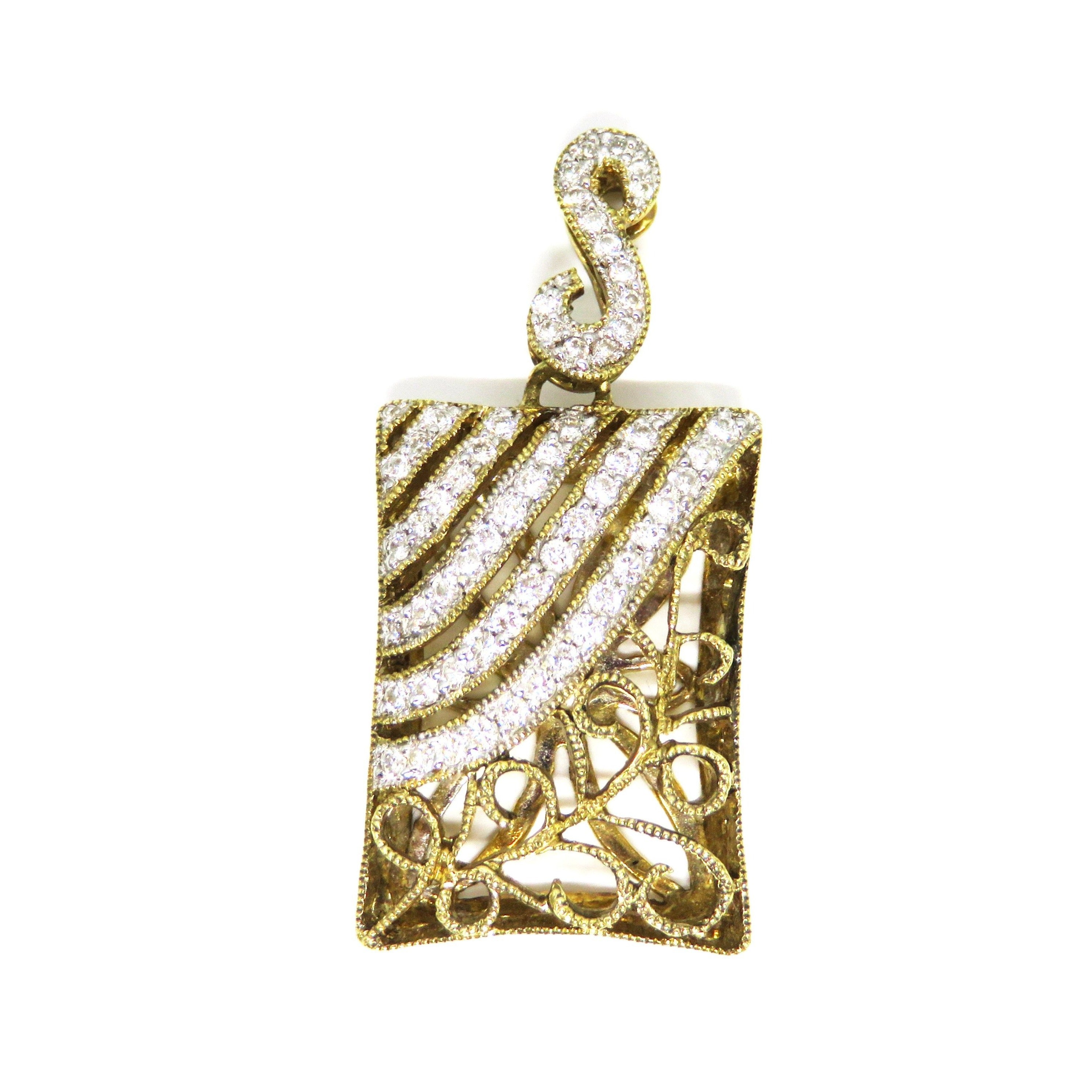 14kt Yellow Gold Diamond Pendant