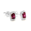 Ruby with Diamonds Necklace and Earring Set