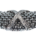 18kt Two-Tone Diamond "X" Chocker Necklace